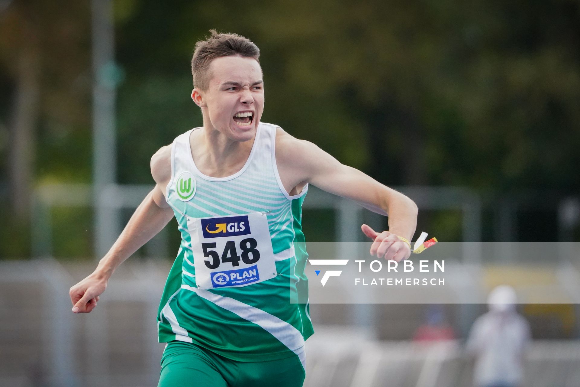 Deutscher U18 Jugendmeister ueber 200m Tobias Morawietz (VfL Wolfsburg) am 05.09.2020 waehrend den deutschen Leichtathletik-Jugendmeisterschaften im Frankenstadion in Heilbronn (Tag2)
