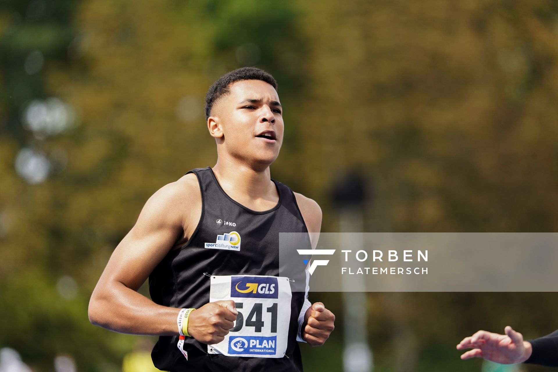 Gregory Minoue (TV Angermund) am 06.09.2020 waehrend den deutschen Leichtathletik-Jugendmeisterschaften im Frankenstadion in Heilbronn (Tag 3)