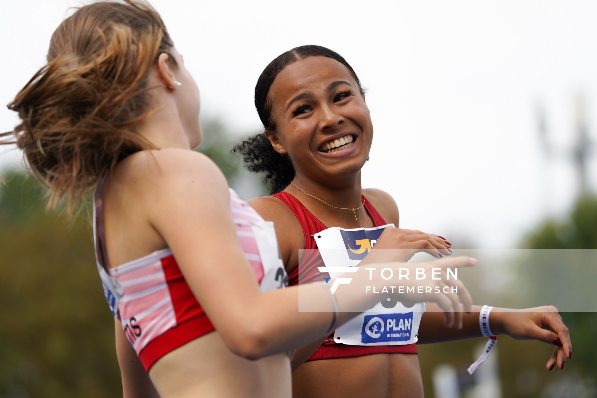 Laura Raquel Mueller (Unterlaender LG) am 06.09.2020 waehrend den deutschen Leichtathletik-Jugendmeisterschaften im Frankenstadion in Heilbronn (Tag 3)