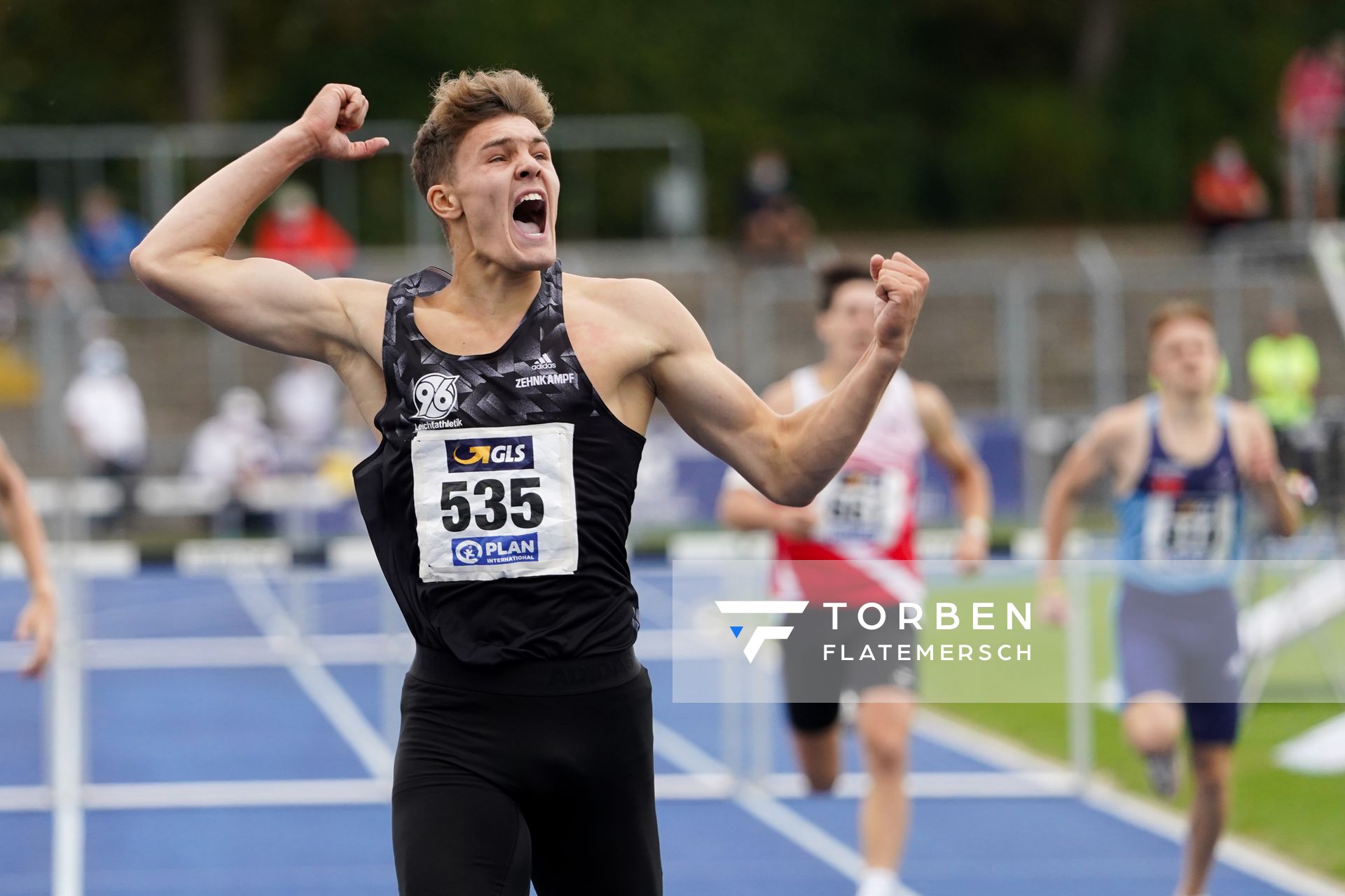 Marcel Meyer (Hannover 96) gewinnt die 400m Huerden der U20 am 06.09.2020 waehrend den deutschen Leichtathletik-Jugendmeisterschaften im Frankenstadion in Heilbronn (Tag 3)