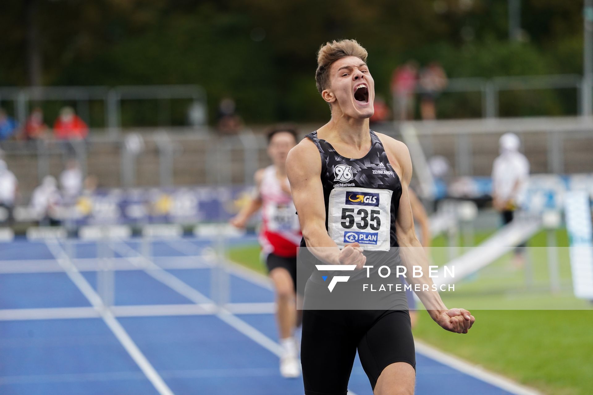 Marcel Meyer (Hannover 96) gewinnt die 400m Huerden der U20 am 06.09.2020 waehrend den deutschen Leichtathletik-Jugendmeisterschaften im Frankenstadion in Heilbronn (Tag 3)