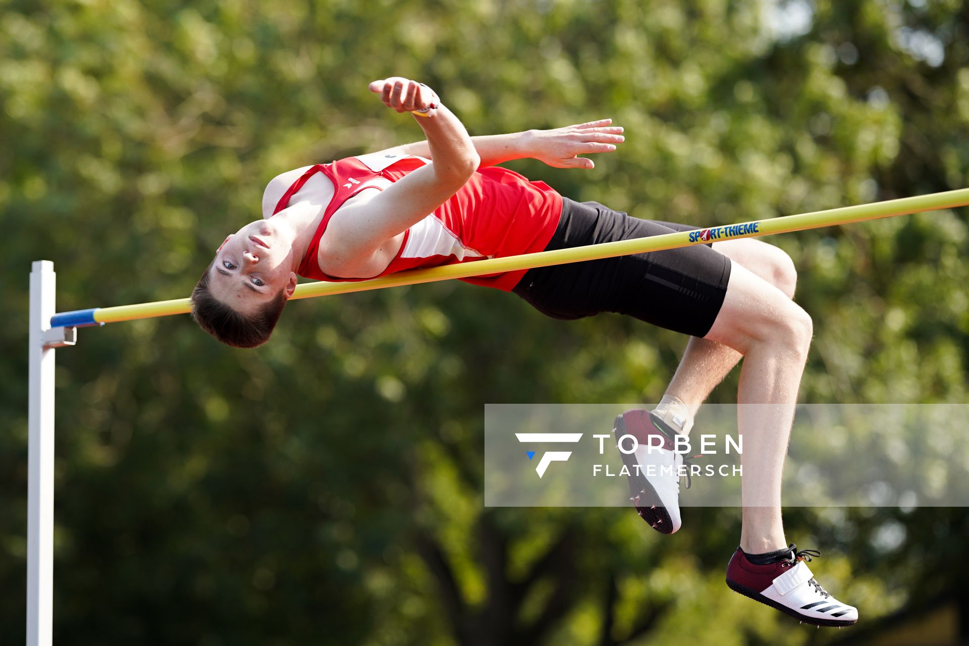 Alexander Bai (MTV Hanstedt) im Hochsprung am 12.09.2020 waehrend den niedersaechsischen Leichtathletik-Landesmeisterschaften im Erika-Fisch-Stadion in Hannover (Tag 1)