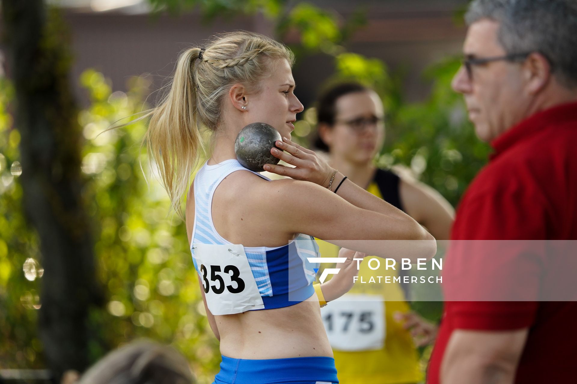 Laura Groenniger (SV Germania Twist) beim Kugelstossen am 12.09.2020 waehrend den niedersaechsischen Leichtathletik-Landesmeisterschaften im Erika-Fisch-Stadion in Hannover (Tag 1)