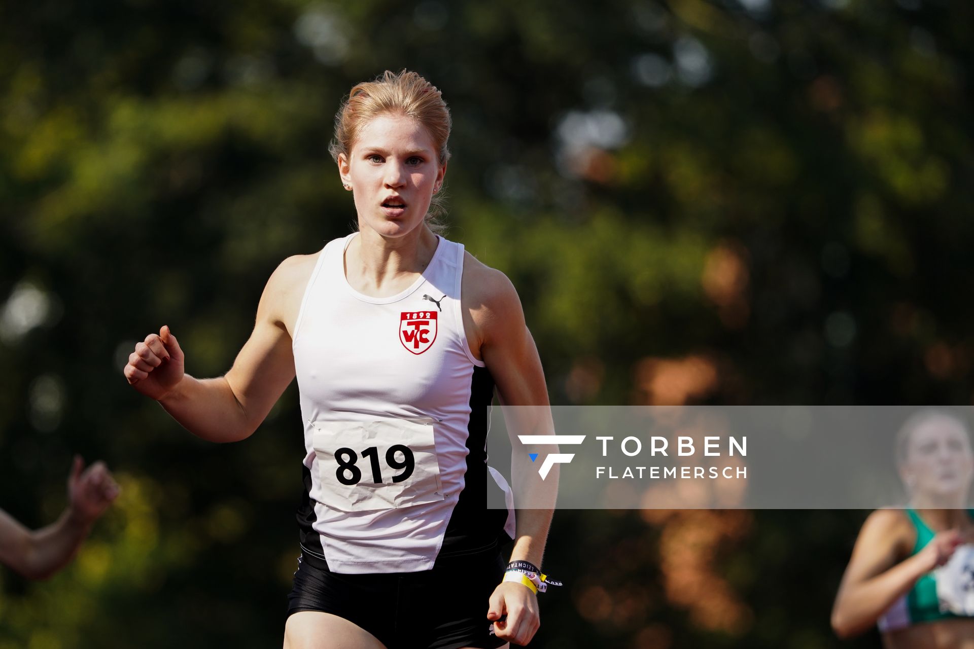 Talea Prepens (TV Cloppenburg) gewinnt die 100m der Frauen am 12.09.2020 waehrend den niedersaechsischen Leichtathletik-Landesmeisterschaften im Erika-Fisch-Stadion in Hannover (Tag 1)