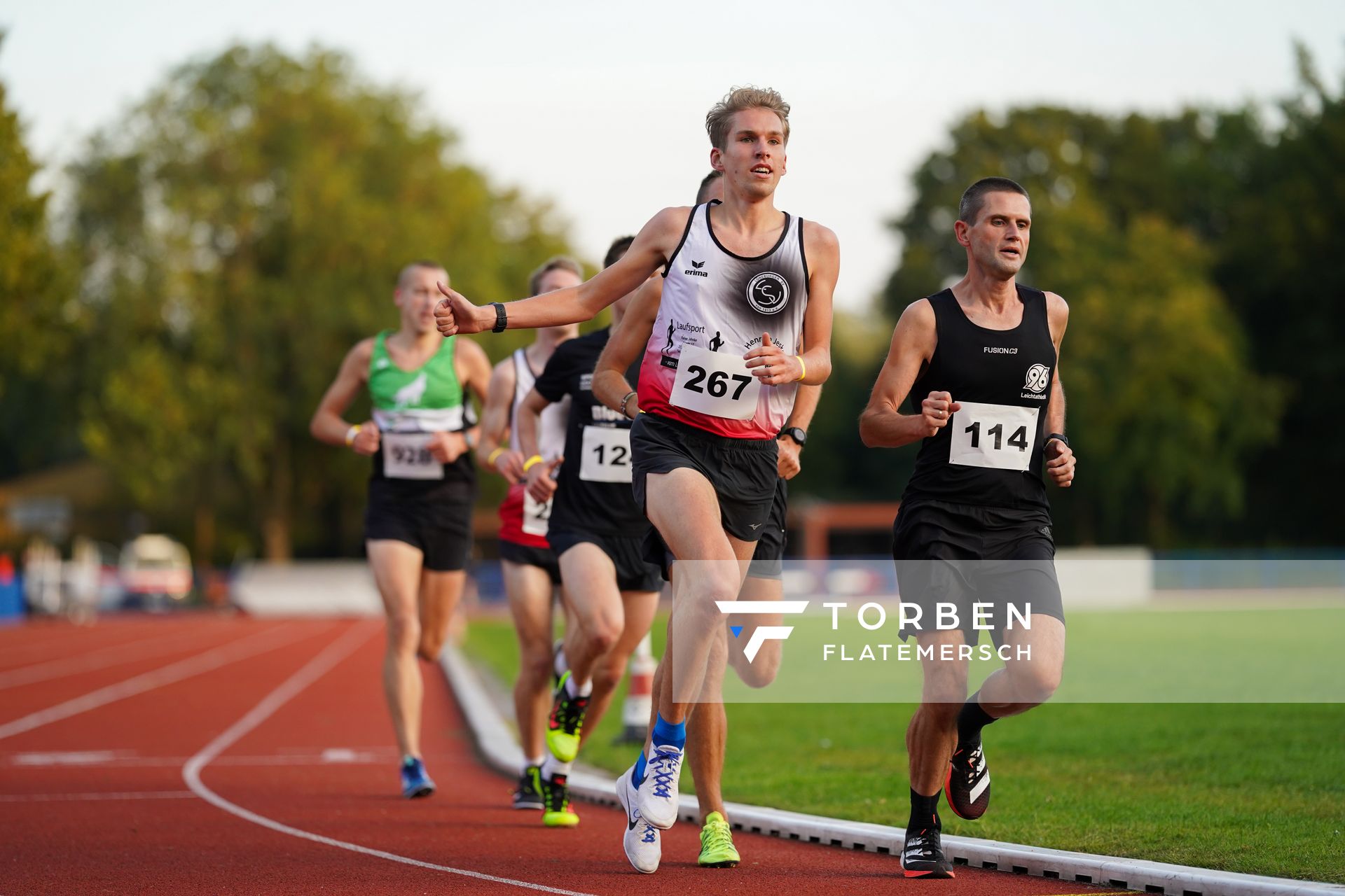 Mattis Dietrich (Lueneburger SV) am 12.09.2020 waehrend den niedersaechsischen Leichtathletik-Landesmeisterschaften im Erika-Fisch-Stadion in Hannover (Tag 1)