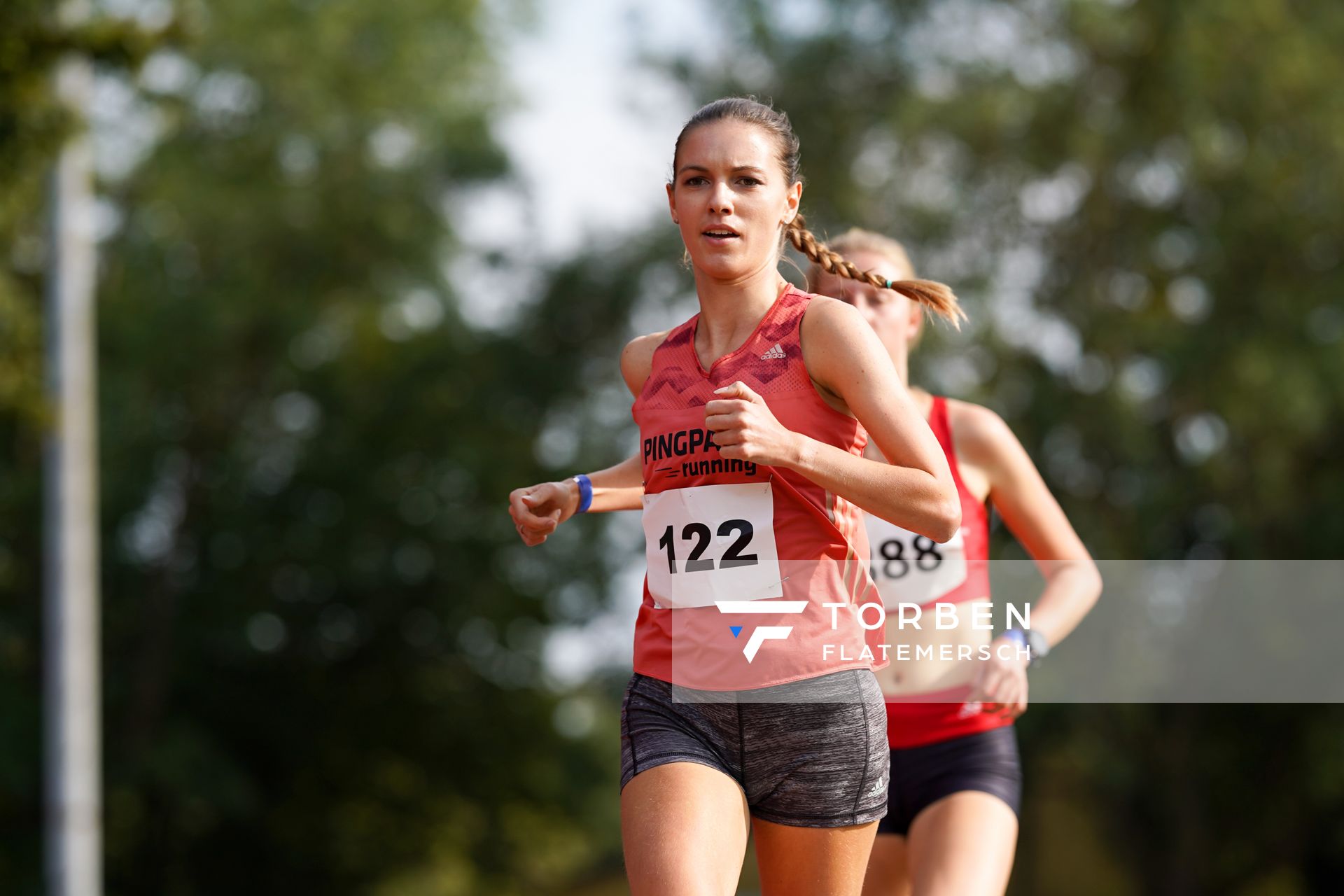 Svenja Pingpank (Hannover Athletics) am 13.09.2020 waehrend den niedersaechsischen Leichtathletik-Landesmeisterschaften im Erika-Fisch-Stadion in Hannover (Tag 2)