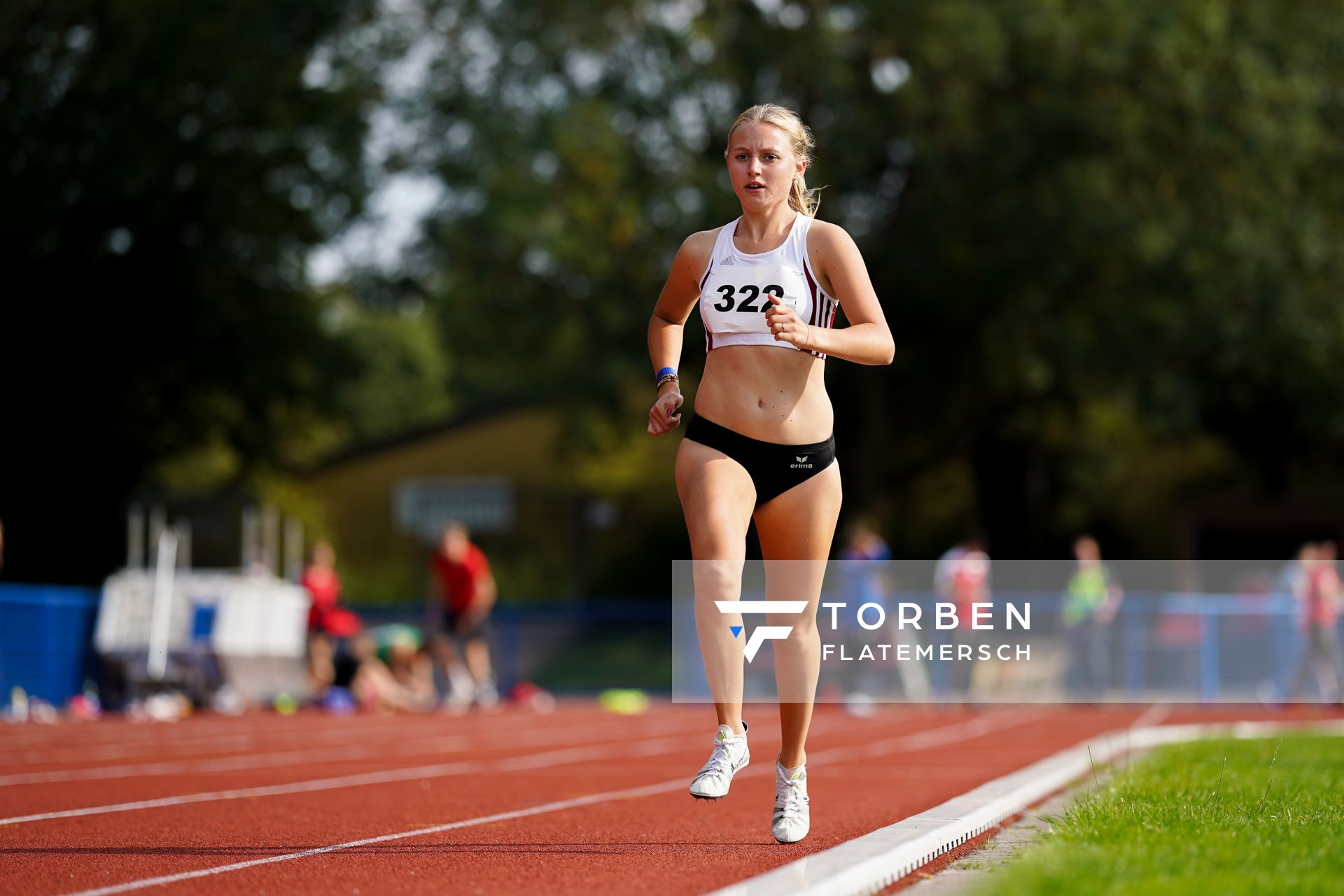 Ann-Christin Opitz (SC Melle 03) am 13.09.2020 waehrend den niedersaechsischen Leichtathletik-Landesmeisterschaften im Erika-Fisch-Stadion in Hannover (Tag 2)