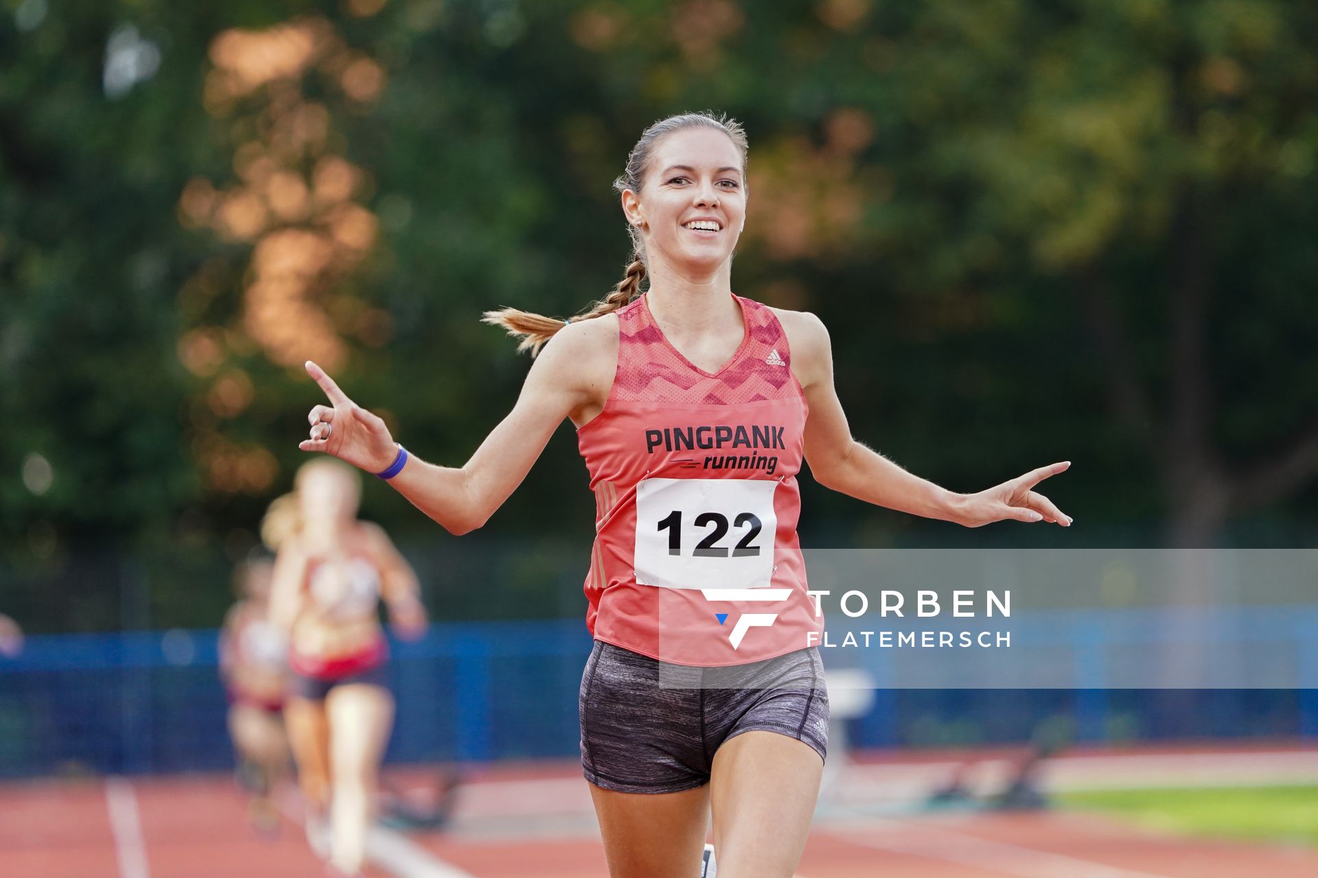 Svenja Pingpank (Hannover Athletics) am 13.09.2020 waehrend den niedersaechsischen Leichtathletik-Landesmeisterschaften im Erika-Fisch-Stadion in Hannover (Tag 2)