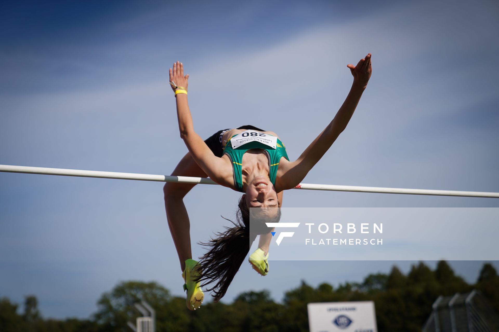 Sophia Ludwig (TuS Bothfeld) im Hochsprung am 19.09.2020 waehrend den niedersaechsischen Leichtathletik-Landesmeisterschaften U18/U20 im Stadion am Marschweg in Oldenburg (Tag 1)