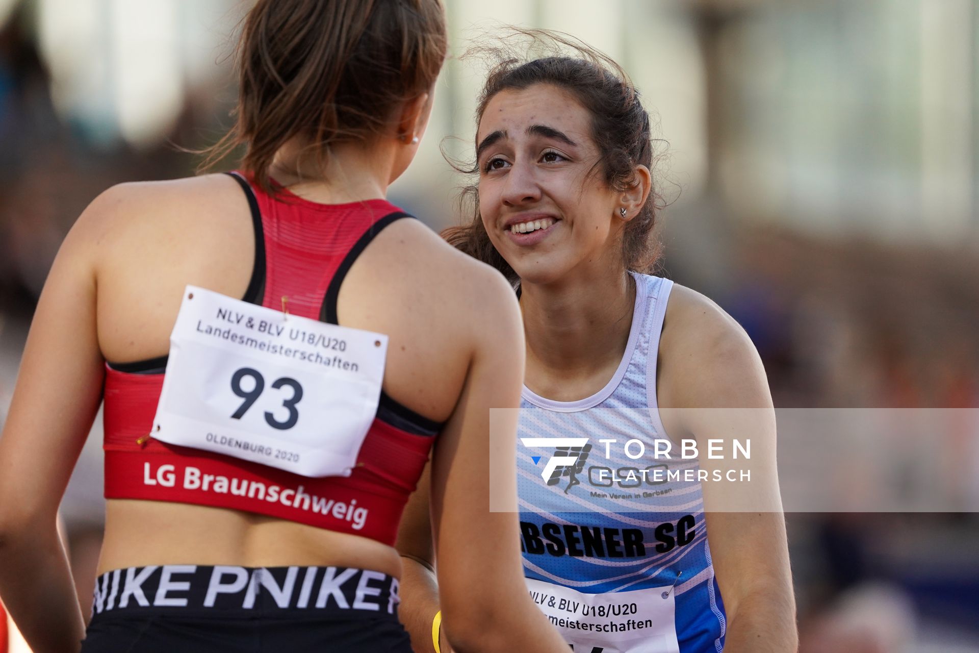 Yasmin Amaadacho (Garbsener SC) ueber 400m am 19.09.2020 waehrend den niedersaechsischen Leichtathletik-Landesmeisterschaften U18/U20 im Stadion am Marschweg in Oldenburg (Tag 1)