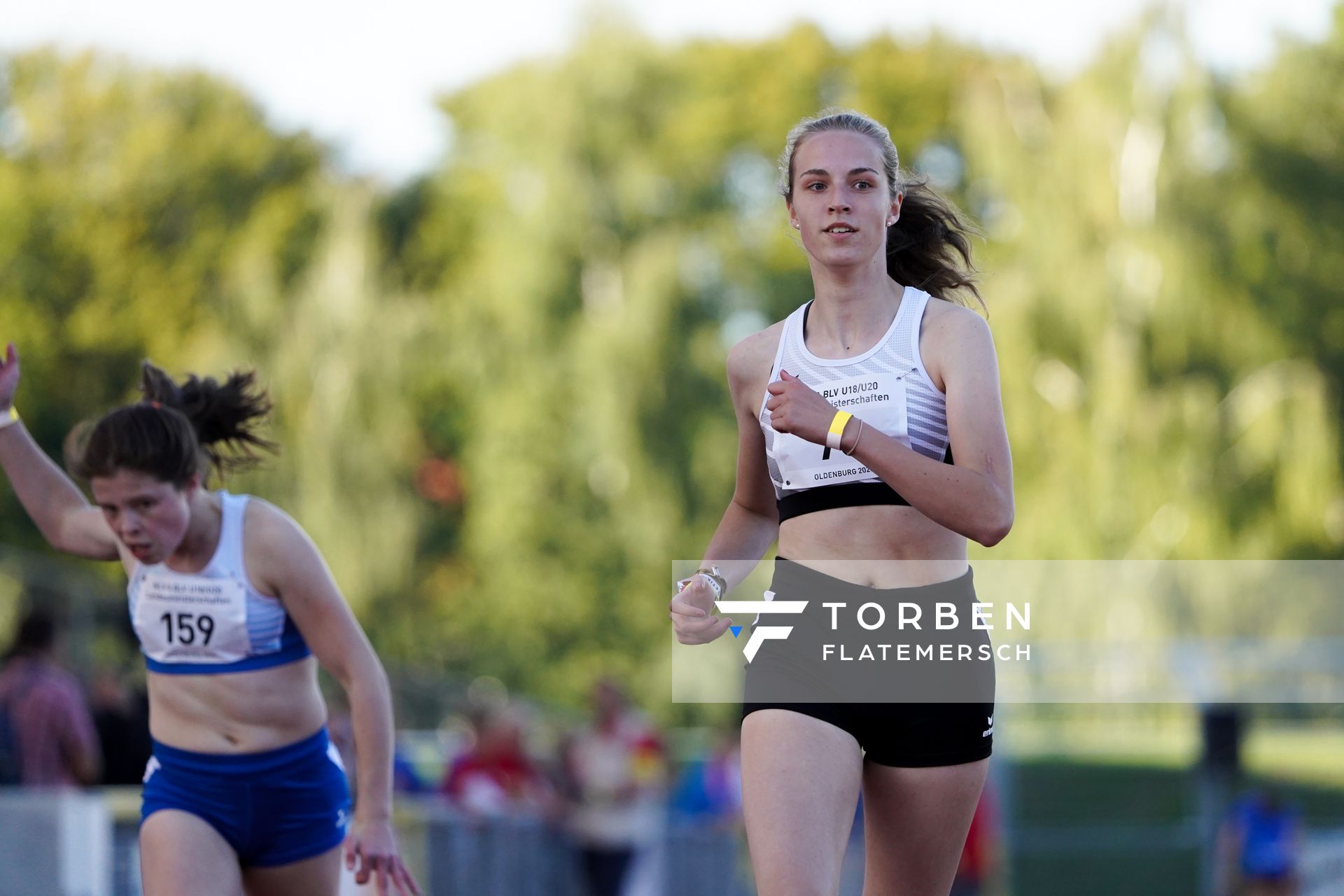 Nele Mueller (LAV Zeven) ueber 100m am 19.09.2020 waehrend den niedersaechsischen Leichtathletik-Landesmeisterschaften U18/U20 im Stadion am Marschweg in Oldenburg (Tag 1)