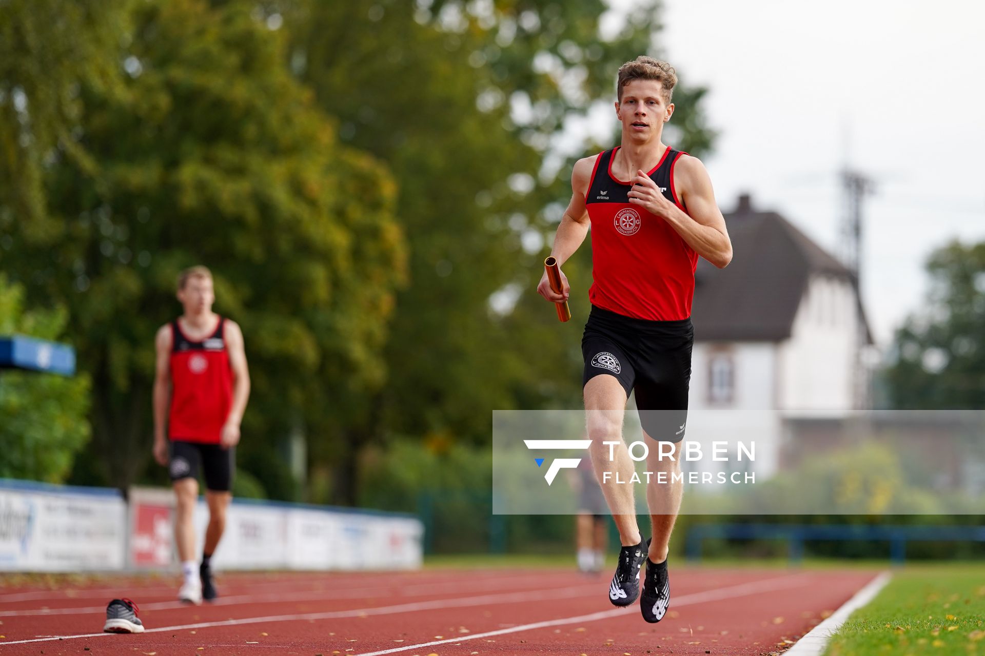 Steffen Riesenpatt (LG Osnabrueck) am 02.10.2020 im Sportpark Gretesch beim Staffelwettkampf der LG Osnabrueck