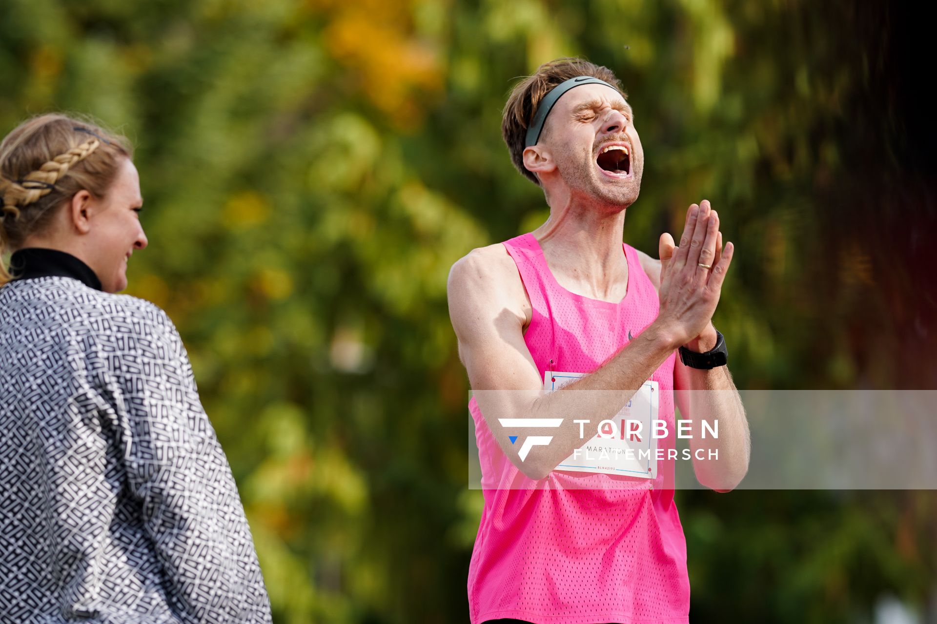 Maik Wollherr (OFV Ostercappeln) am 25.10.2020 beim BLN 42195 Halbmarathon & Marathon in Bernoewe (Stadt Oranienburg)