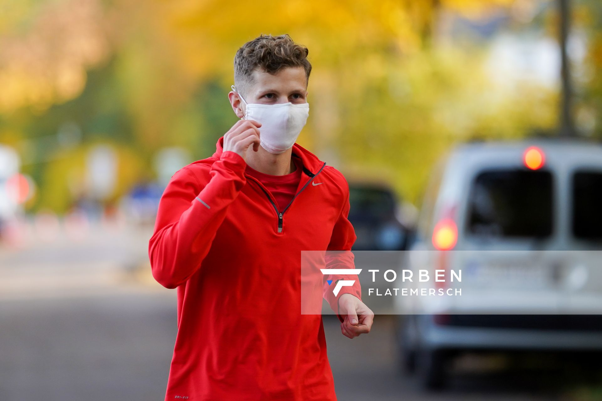 Steffen Riestepatt (LG Osnabrueck) am 25.10.2020 beim BLN 42195 Halbmarathon & Marathon in Bernoewe (Stadt Oranienburg)