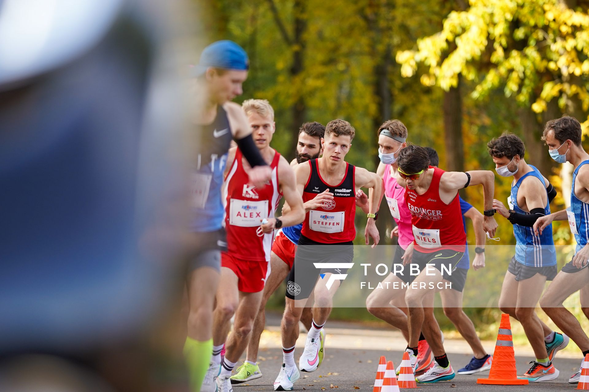 Steffen Riestepatt (LG Osnabrueck) am 25.10.2020 beim BLN 42195 Halbmarathon & Marathon in Bernoewe (Stadt Oranienburg)