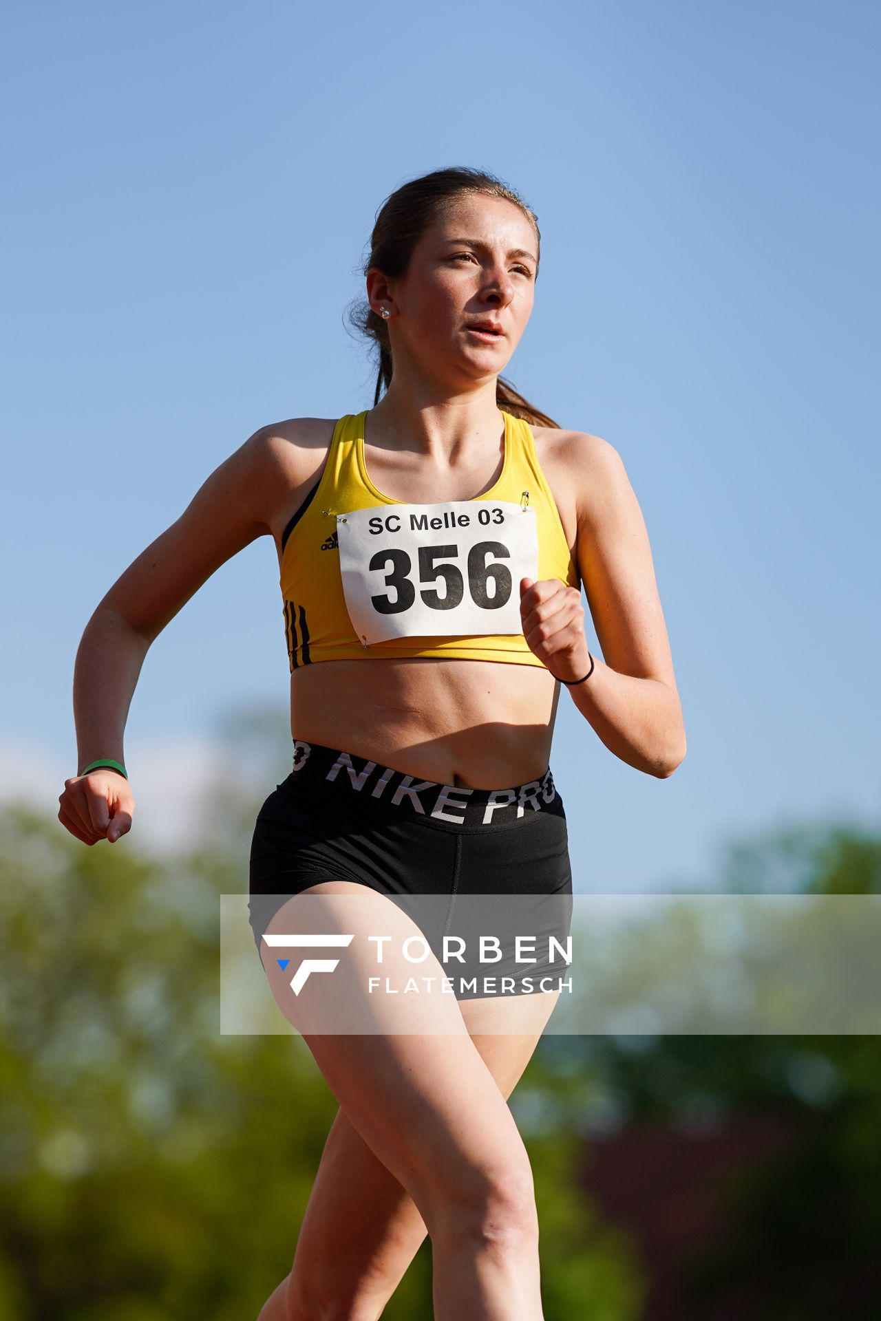 Marit Schute (VfL Loeningen) am 29.05.2021 waehrend des Frank Ruediger Sportfestes auf dem Carl-Starcke-Platz in Melle