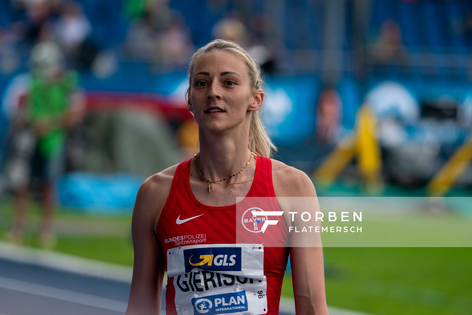 Kristin Gierisch (TSV Bayer 04 Leverkusen) am 05.06.2021 waehrend den deutschen Leichtathletik-Meisterschaften 2021 im Eintracht-Stadion in Braunschweig