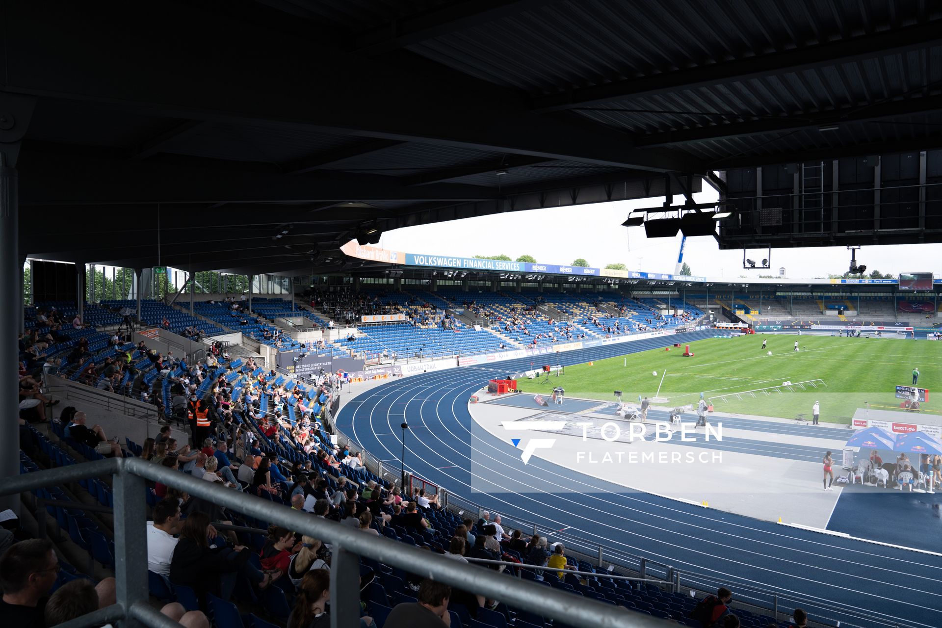 Eintracht-Stadion am 05.06.2021 waehrend den deutschen Leichtathletik-Meisterschaften 2021 im Eintracht-Stadion in Braunschweig