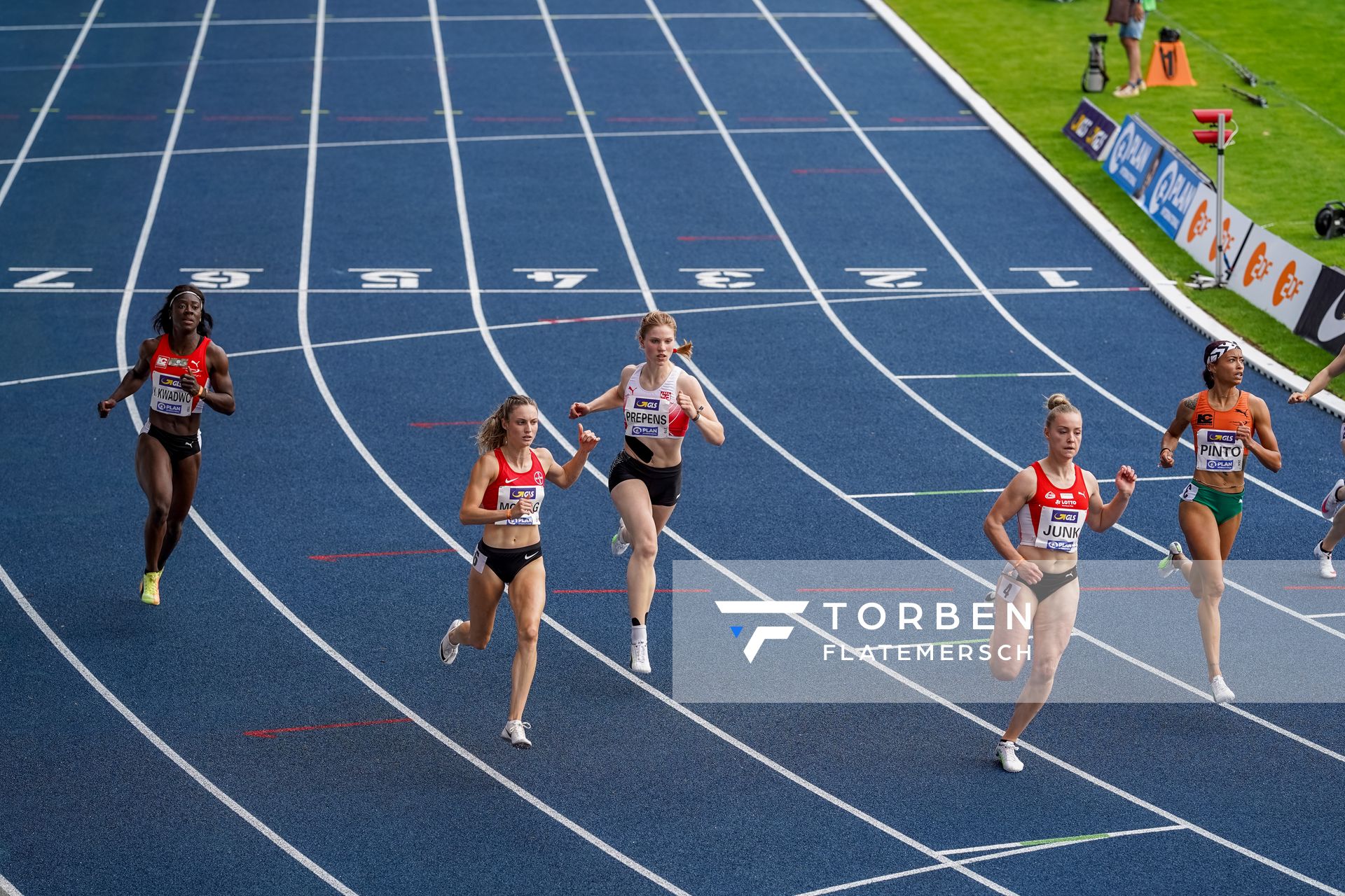 Talea Prepens (TV Cloppenburg) im 100m Vorlauf am 05.06.2021 waehrend den deutschen Leichtathletik-Meisterschaften 2021 im Eintracht-Stadion in Braunschweig