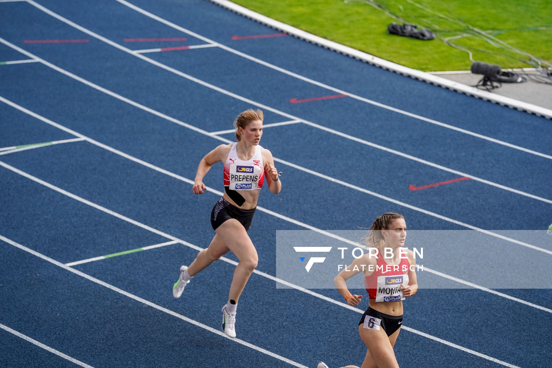 Talea Prepens (TV Cloppenburg) im 100m Vorlauf am 05.06.2021 waehrend den deutschen Leichtathletik-Meisterschaften 2021 im Eintracht-Stadion in Braunschweig