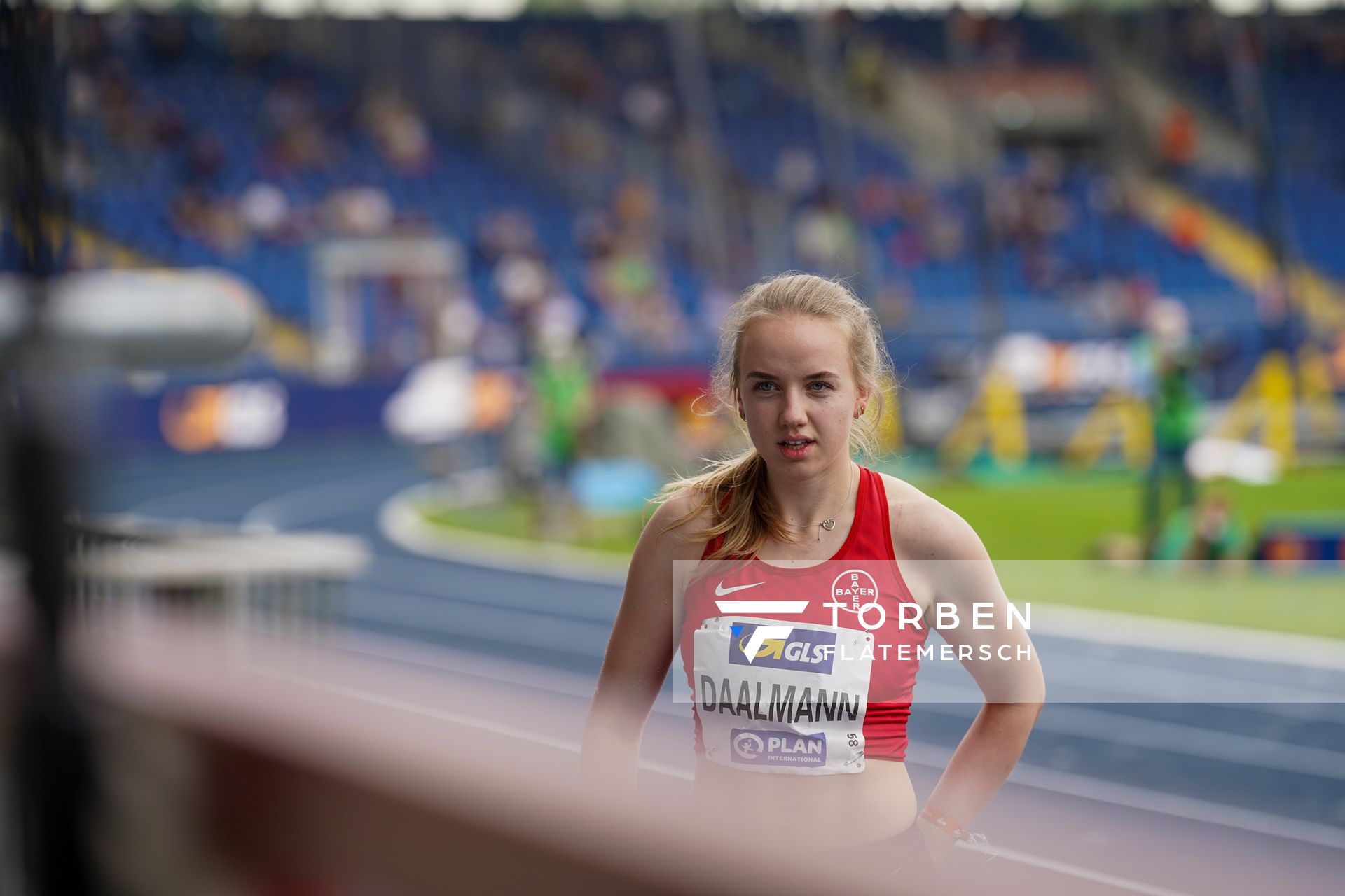 Imke Daalmann (TSV Bayer 04 Leverkusen) am 05.06.2021 waehrend den deutschen Leichtathletik-Meisterschaften 2021 im Eintracht-Stadion in Braunschweig