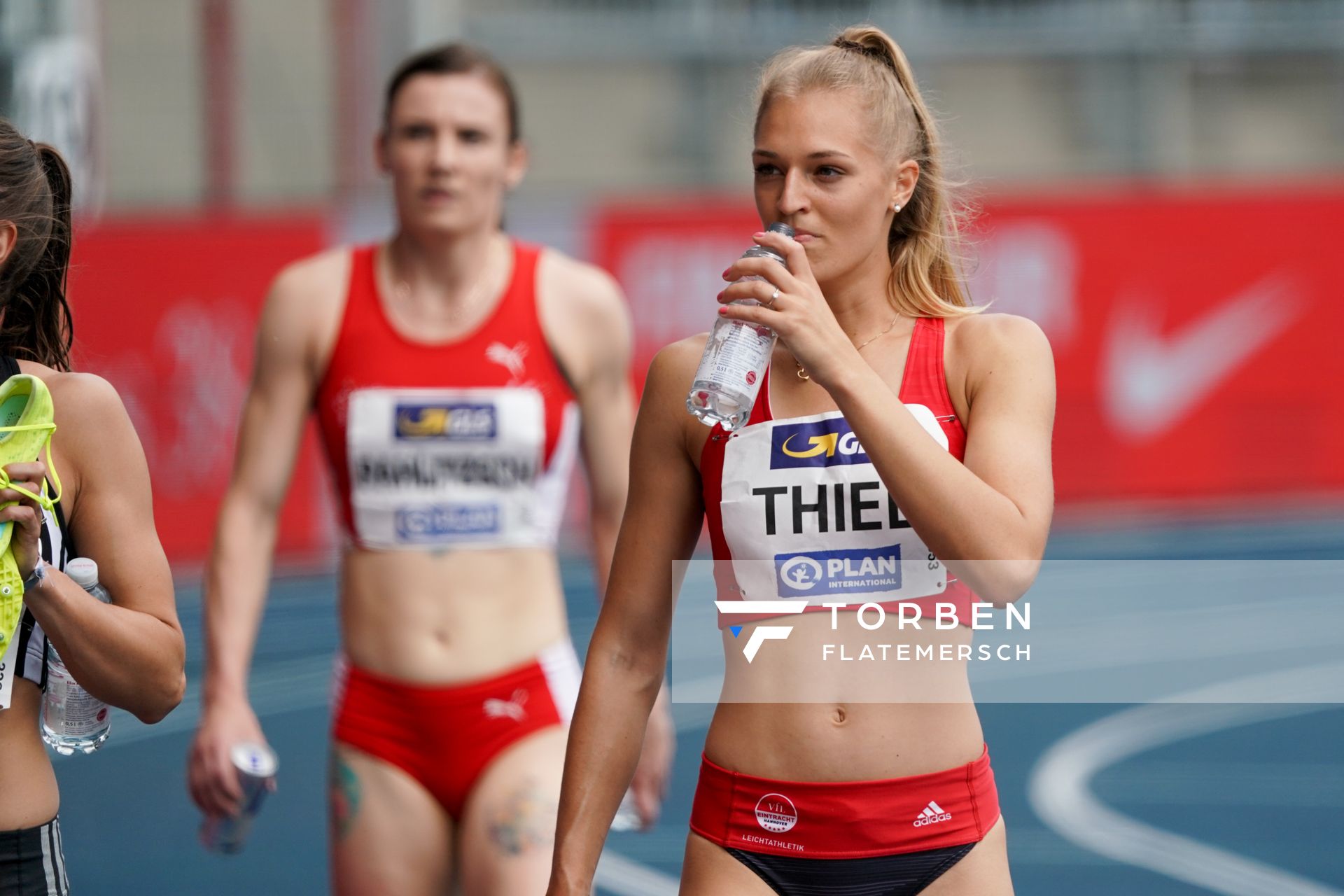 Luna Thiel (VfL Eintracht Hannover) am 05.06.2021 waehrend den deutschen Leichtathletik-Meisterschaften 2021 im Eintracht-Stadion in Braunschweig