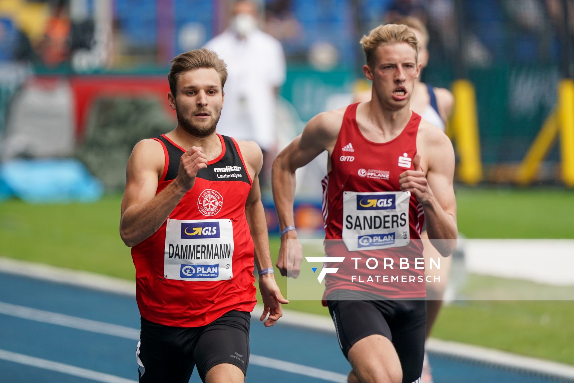 Fabian Dammermann (LG Osnabrueck) im Vorlauf am 05.06.2021 waehrend den deutschen Leichtathletik-Meisterschaften 2021 im Eintracht-Stadion in Braunschweig