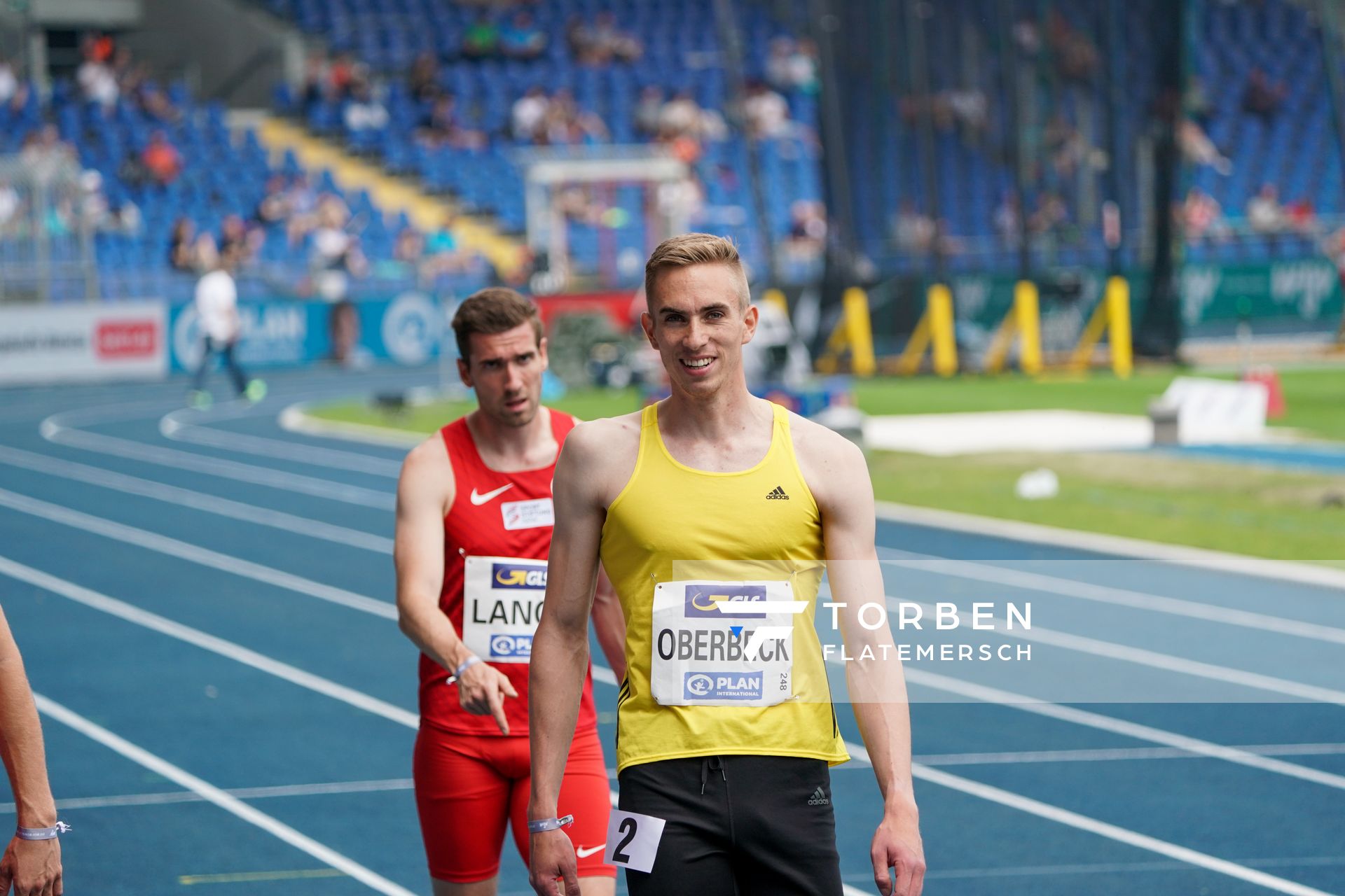 Luis Oberbeck (LG Goettingen) am 05.06.2021 waehrend den deutschen Leichtathletik-Meisterschaften 2021 im Eintracht-Stadion in Braunschweig