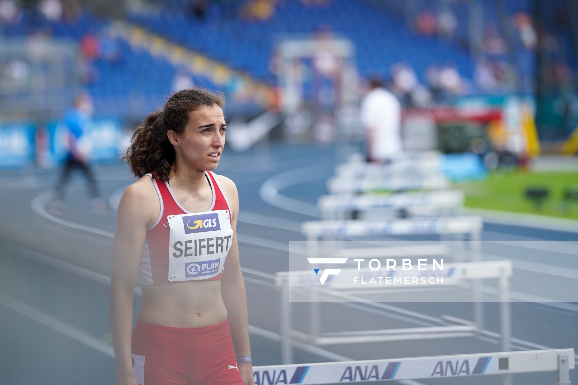 Lena Seifert (LG Nord Berlin) am 05.06.2021 waehrend den deutschen Leichtathletik-Meisterschaften 2021 im Eintracht-Stadion in Braunschweig