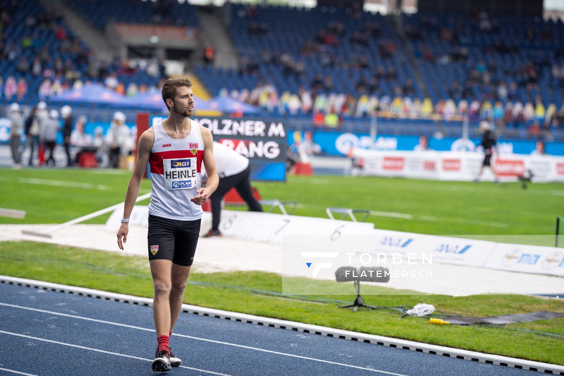 Fabian Heinle (VfB Stuttgart 1893) am 06.06.2021 waehrend den deutschen Leichtathletik-Meisterschaften 2021 im Eintracht-Stadion in Braunschweig