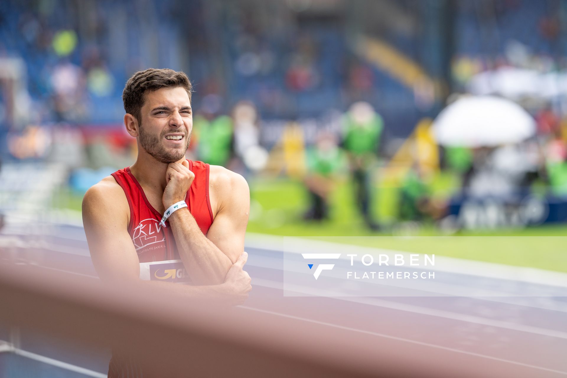 Gianluca Puglisi (Koenigsteiner LV) am 06.06.2021 waehrend den deutschen Leichtathletik-Meisterschaften 2021 im Eintracht-Stadion in Braunschweig