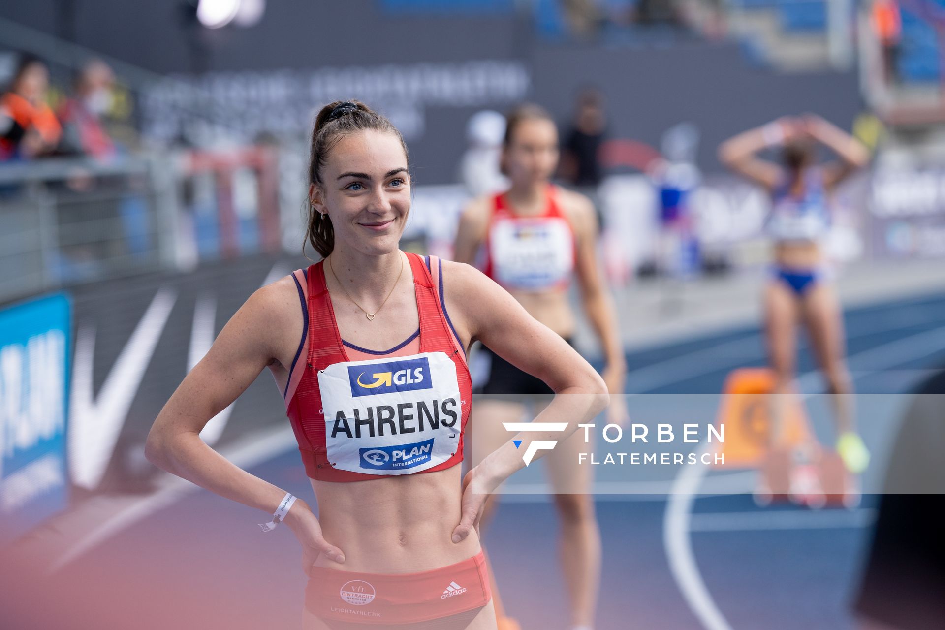 Lea Ahrens (VfL Eintracht Hannover) am 06.06.2021 waehrend den deutschen Leichtathletik-Meisterschaften 2021 im Eintracht-Stadion in Braunschweig