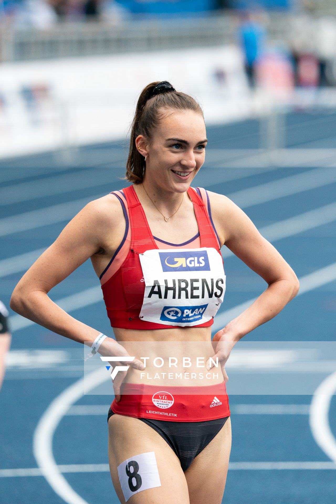 Lea Ahrens (VfL Eintracht Hannover) am 06.06.2021 waehrend den deutschen Leichtathletik-Meisterschaften 2021 im Eintracht-Stadion in Braunschweig