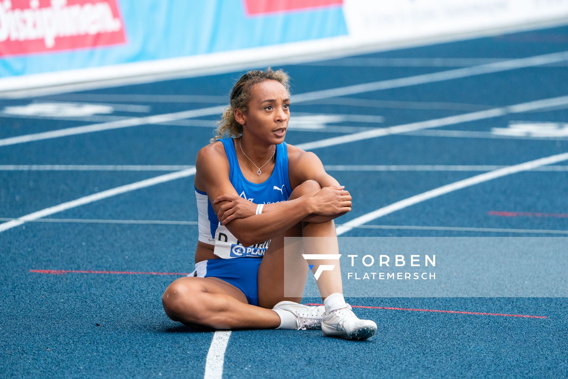 Djamila Boehm (TV Wattenscheid 01) am 06.06.2021 waehrend den deutschen Leichtathletik-Meisterschaften 2021 im Eintracht-Stadion in Braunschweig