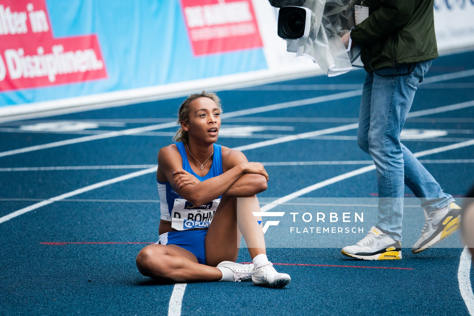 Djamila Boehm (TV Wattenscheid 01) am 06.06.2021 waehrend den deutschen Leichtathletik-Meisterschaften 2021 im Eintracht-Stadion in Braunschweig