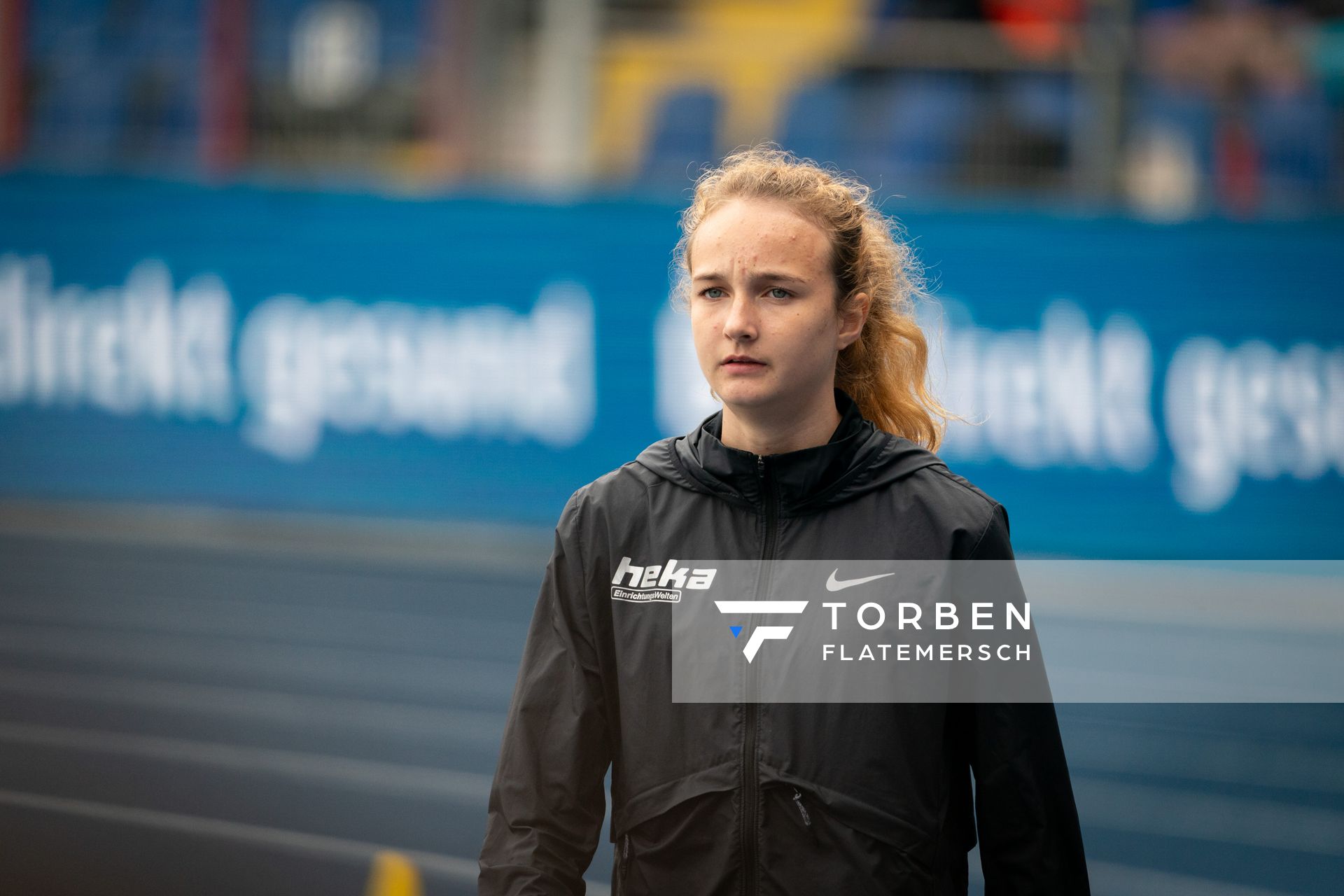 Xenia Krebs (VfL Loeningen) vor dem 800m Finale am 06.06.2021 waehrend den deutschen Leichtathletik-Meisterschaften 2021 im Eintracht-Stadion in Braunschweig