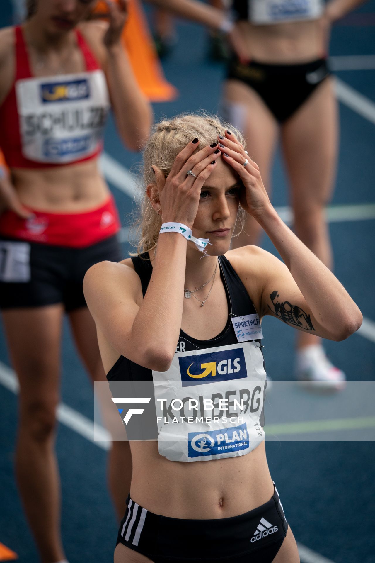 Majtie Kolberg (LG Kreis Ahrweiler) am 06.06.2021 waehrend den deutschen Leichtathletik-Meisterschaften 2021 im Eintracht-Stadion in Braunschweig