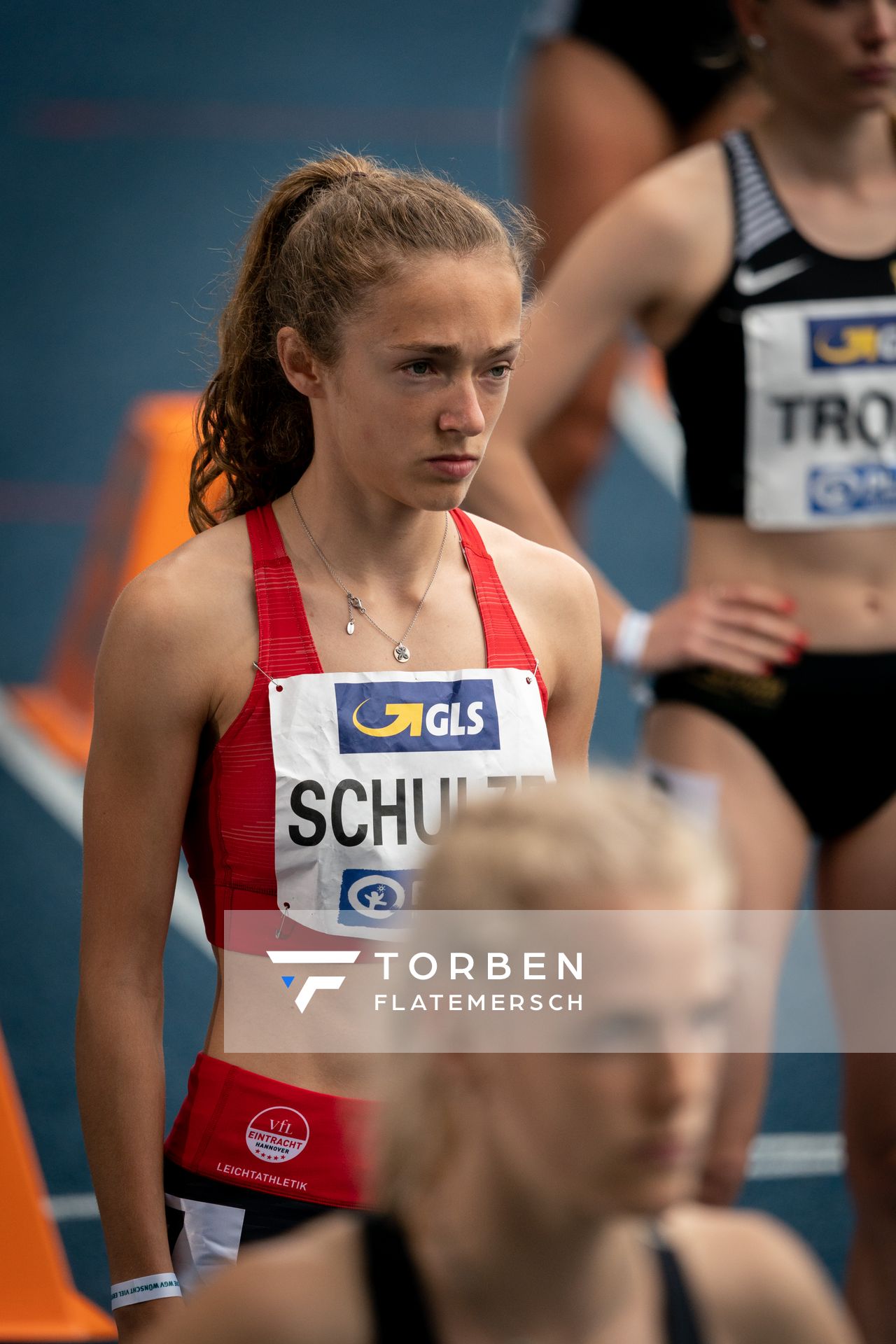 Sarah Fleur Schulze (VfL Eintracht Hannover) am 06.06.2021 waehrend den deutschen Leichtathletik-Meisterschaften 2021 im Eintracht-Stadion in Braunschweig
