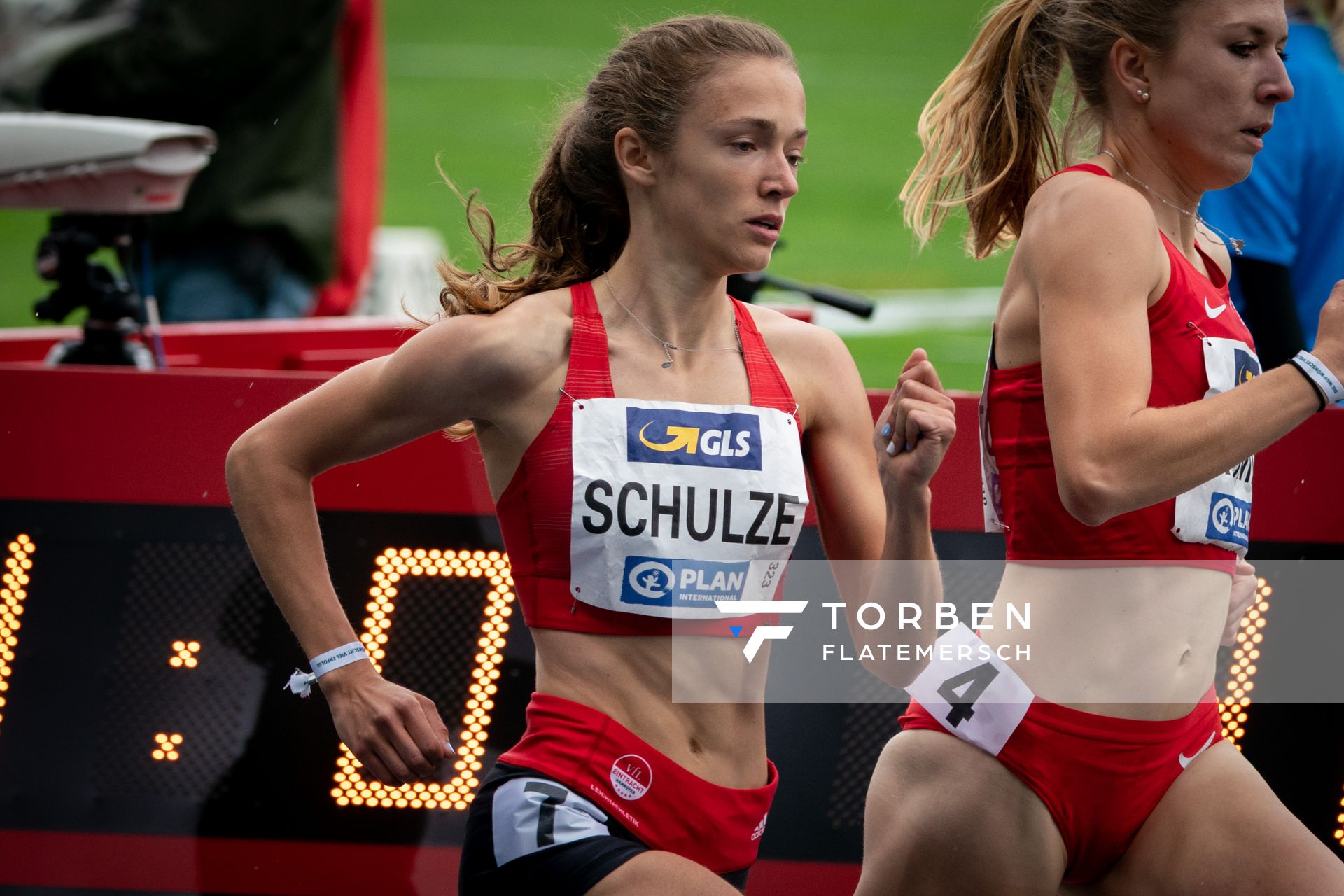 Sarah Fleur Schulze (VfL Eintracht Hannover) am 06.06.2021 waehrend den deutschen Leichtathletik-Meisterschaften 2021 im Eintracht-Stadion in Braunschweig