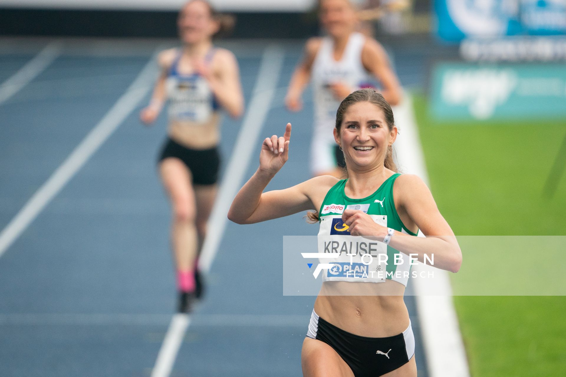 Gesa Felicitas Krause (Silvesterlauf Trier) gewinnt die 5000m am 06.06.2021 waehrend den deutschen Leichtathletik-Meisterschaften 2021 im Eintracht-Stadion in Braunschweig