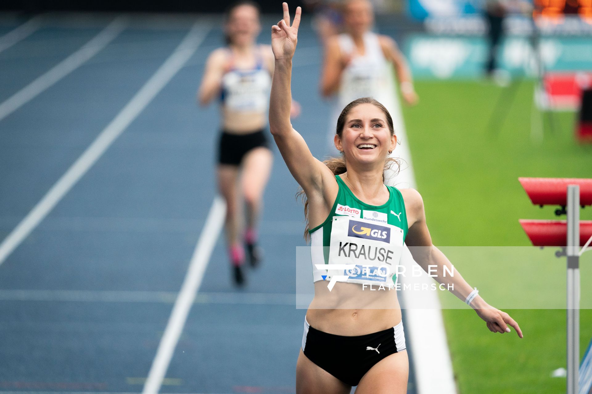 Gesa Felicitas Krause (Silvesterlauf Trier) gewinnt die 5000m am 06.06.2021 waehrend den deutschen Leichtathletik-Meisterschaften 2021 im Eintracht-Stadion in Braunschweig