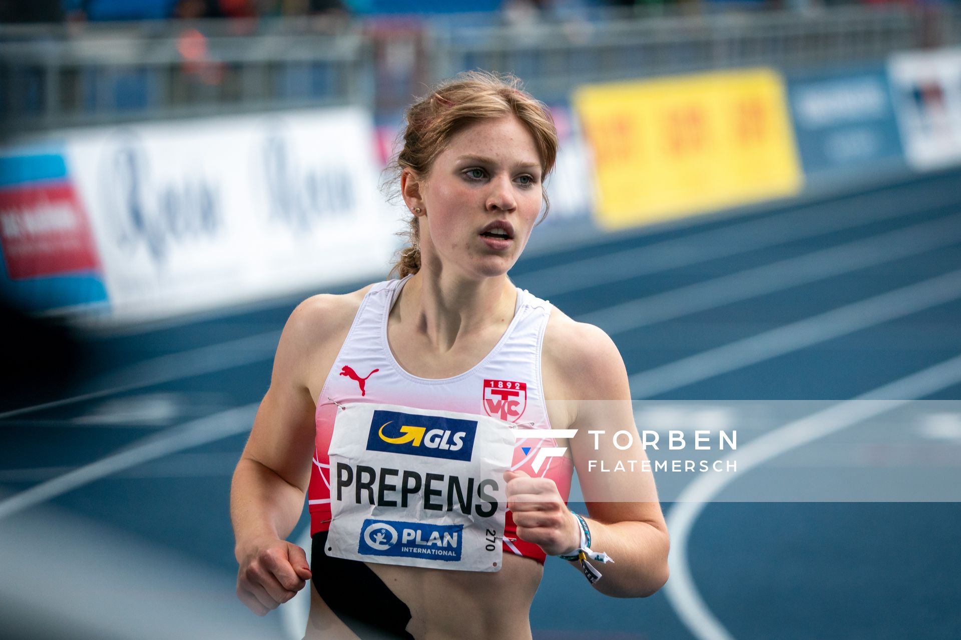 Talea Prepens (TV Cloppenburg) im 200m Finale am 06.06.2021 waehrend den deutschen Leichtathletik-Meisterschaften 2021 im Eintracht-Stadion in Braunschweig