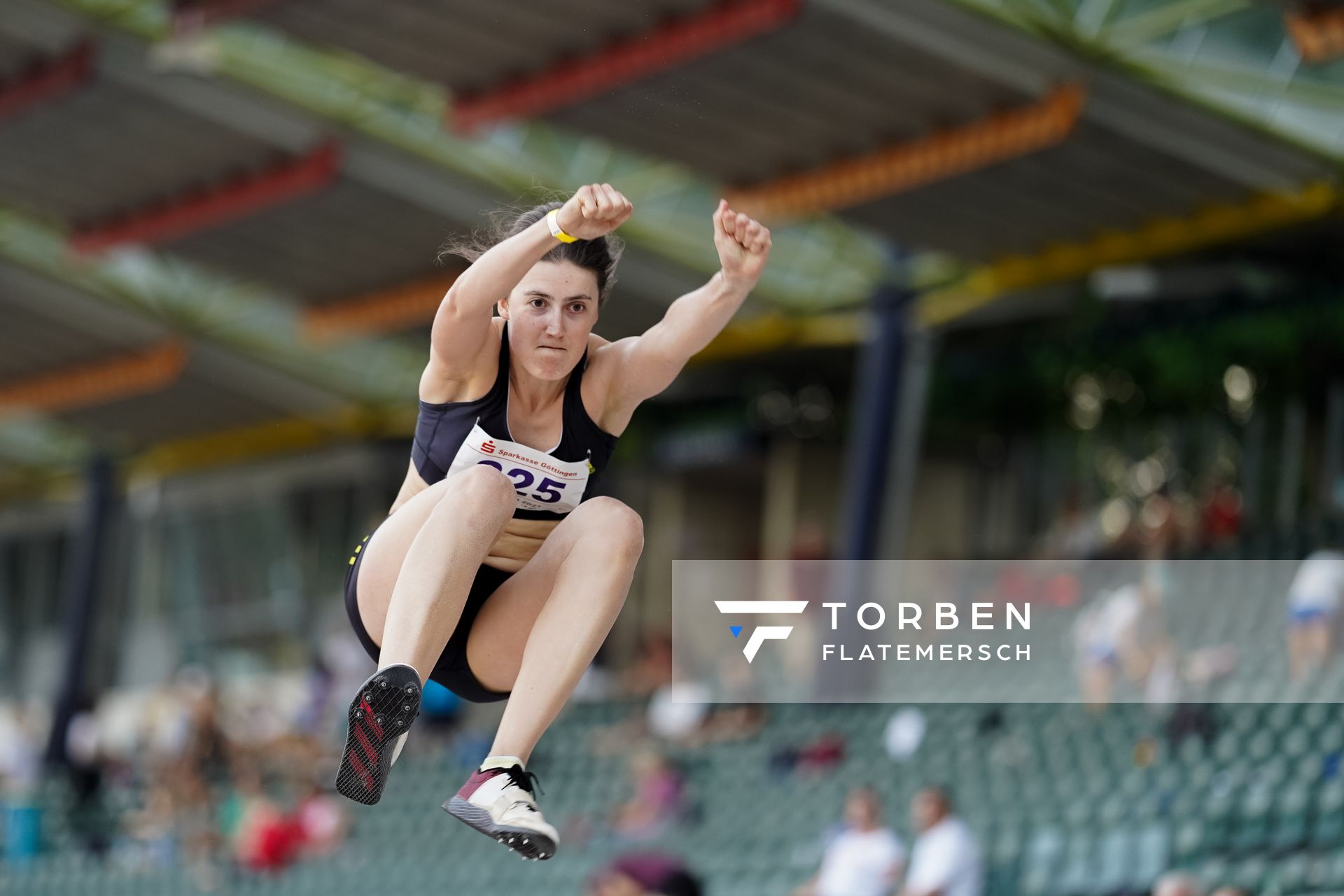 Thea Schmidt (LG Goettingen) im Dreisprung am 18.06.2021 waehrend den NLV + BLV Landesmeisterschaften im Jahnstadion in Göttingen