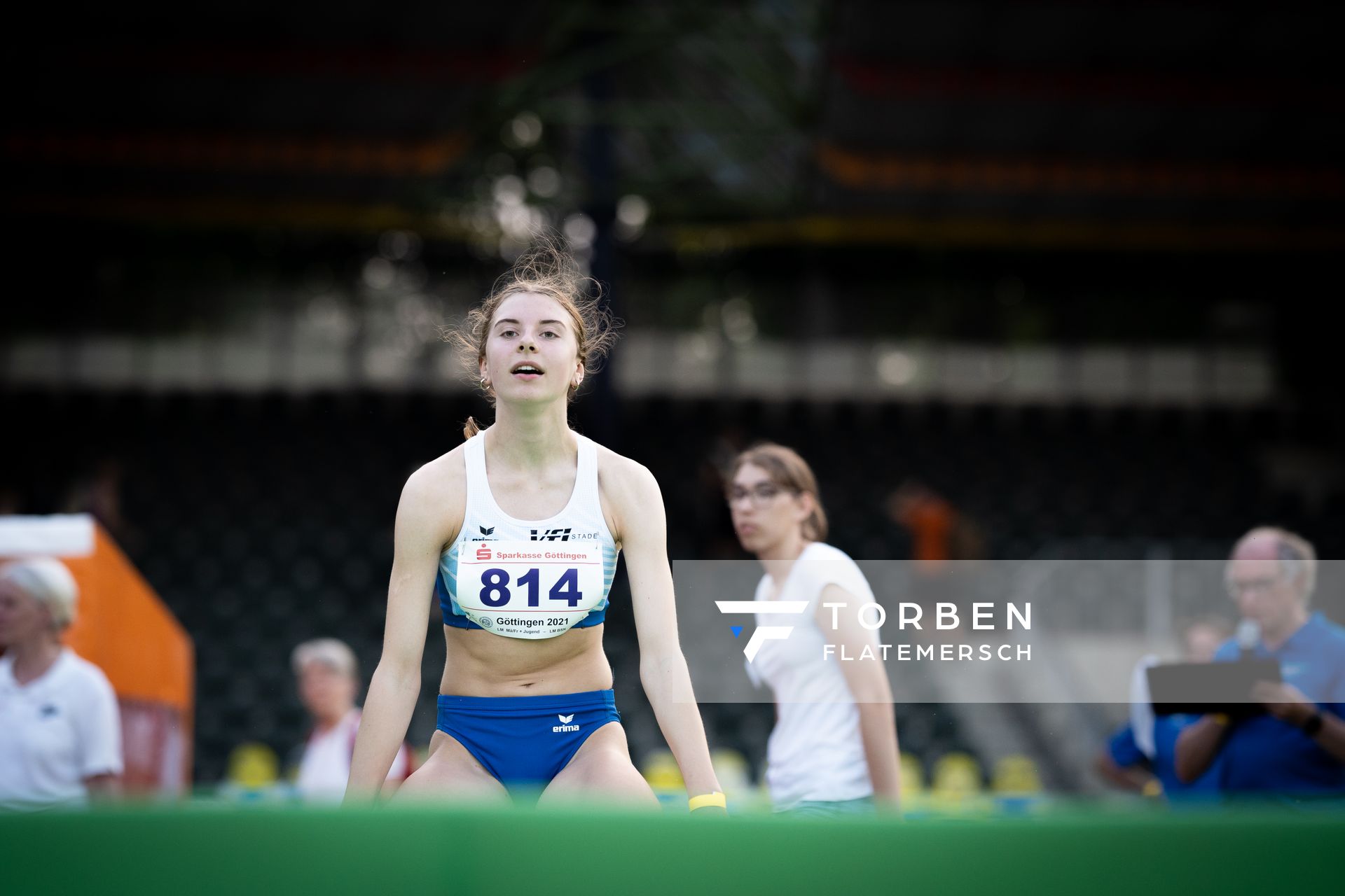 Mayleen Bartz (VfL Stade) im Hochsprung  am 18.06.2021 waehrend den NLV + BLV Landesmeisterschaften im Jahnstadion in Göttingen