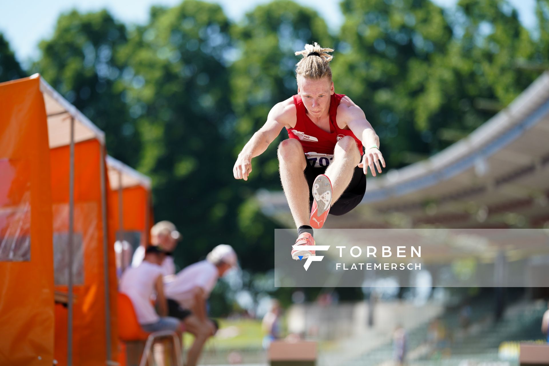 Finn Tilgner (TuS Niedernwoehren) am 19.06.2021 waehrend den NLV + BLV Landesmeisterschaften im Jahnstadion in Göttingen