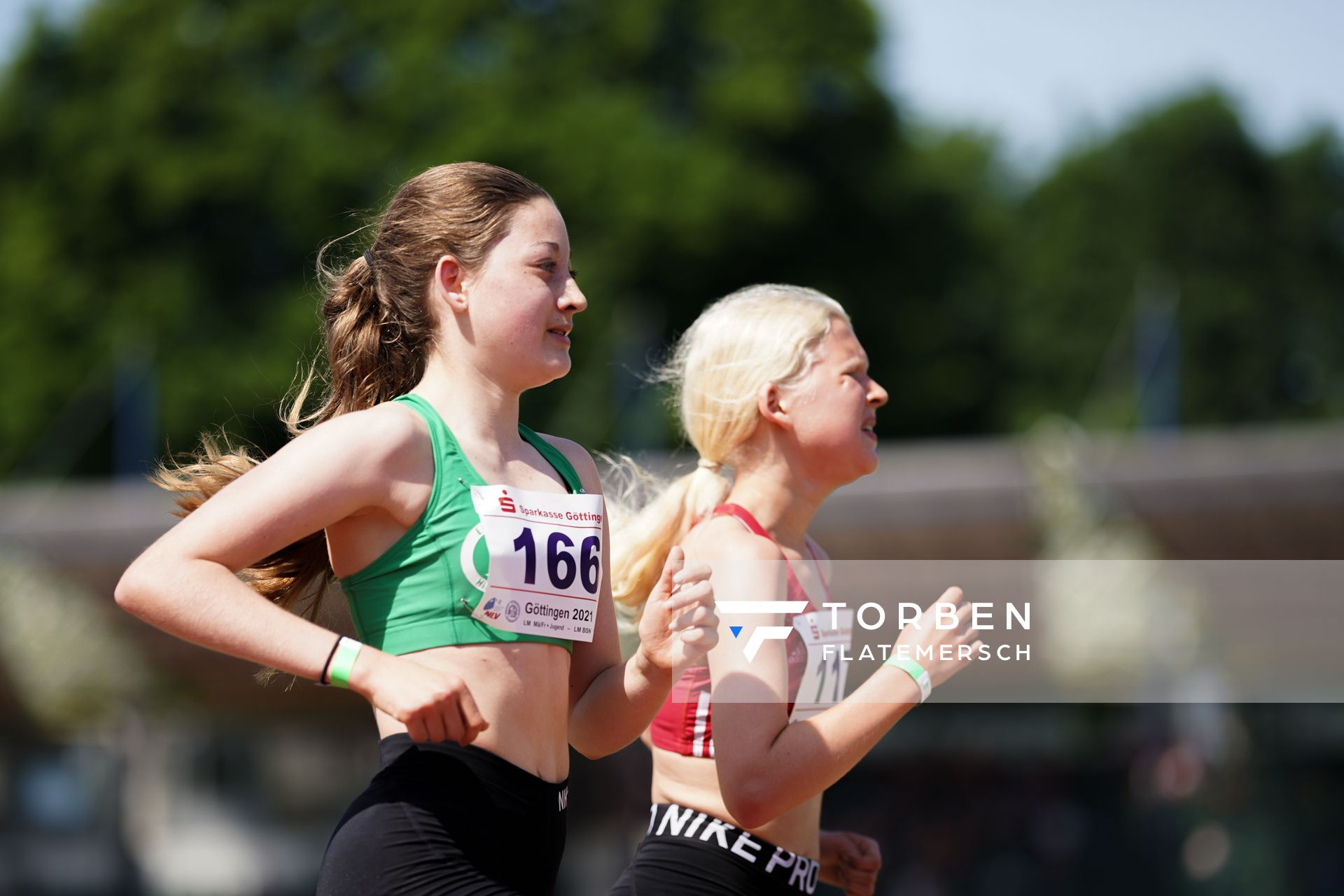 Amelie Baule (Eintracht Hildesheim) ueber 3000m am 19.06.2021 waehrend den NLV + BLV Landesmeisterschaften im Jahnstadion in Göttingen