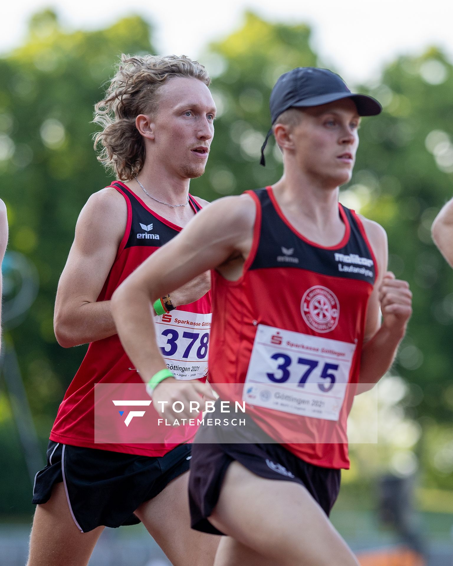 Felix Nadeborn (LG Osnabrueck) und David Brecht (Braunschweiger Laufclub) am 19.06.2021 waehrend den NLV + BLV Landesmeisterschaften im Jahnstadion in Göttingen