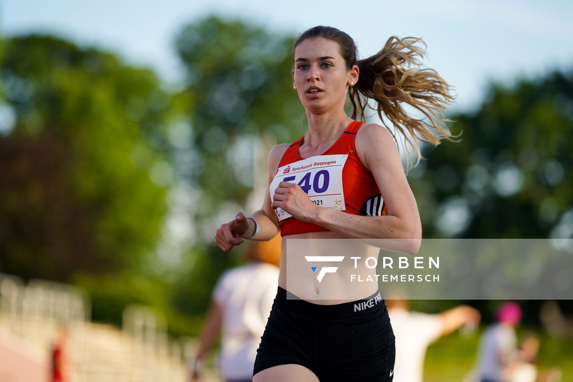 Christin Nitschke (SG Bredenbeck-Holtensen) am 19.06.2021 waehrend den NLV + BLV Landesmeisterschaften im Jahnstadion in Göttingen