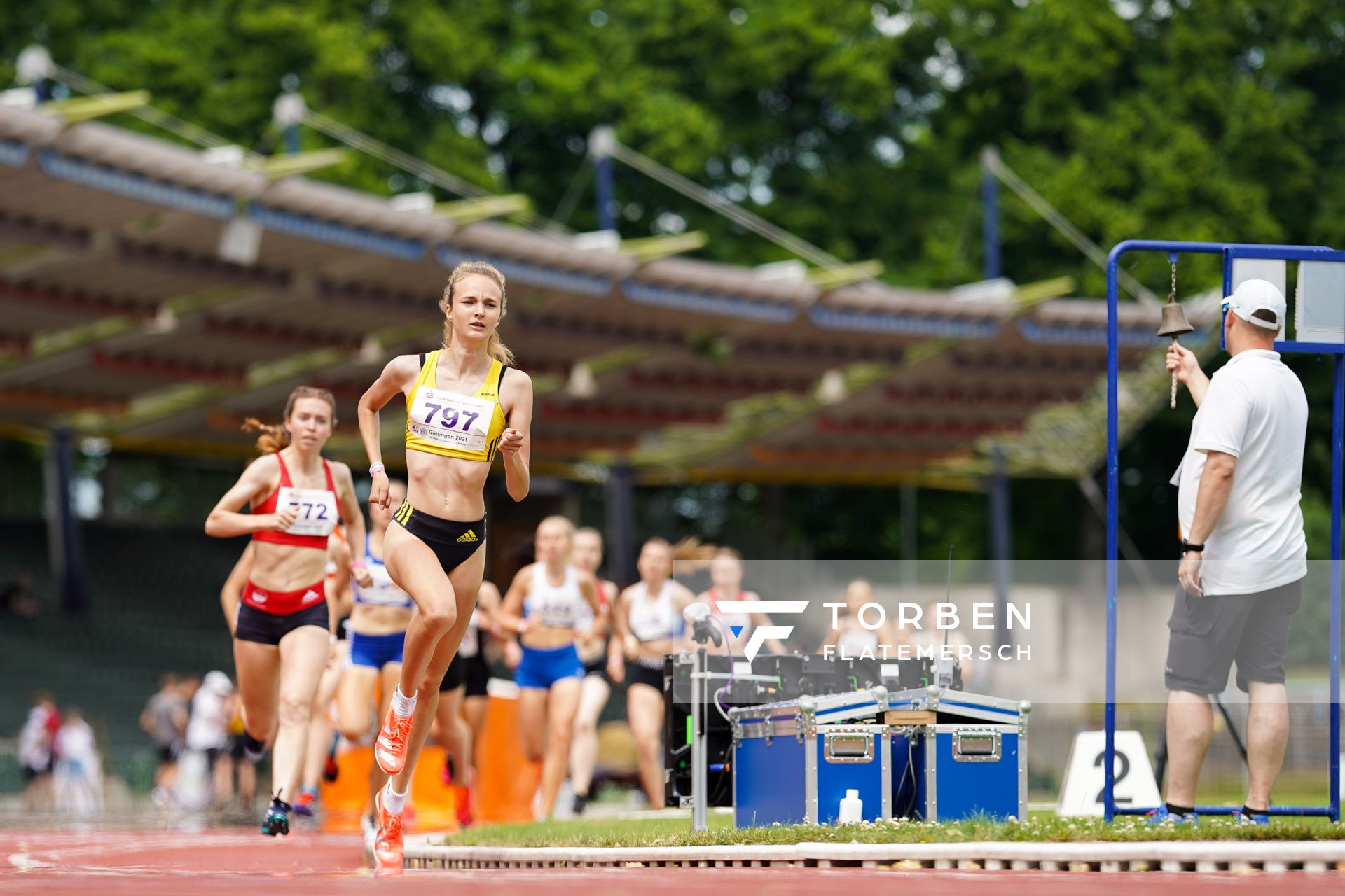 Xenia Krebs (VfL Loeningen) am 20.06.2021 waehrend den NLV + BLV Landesmeisterschaften im Jahnstadion in Göttingen