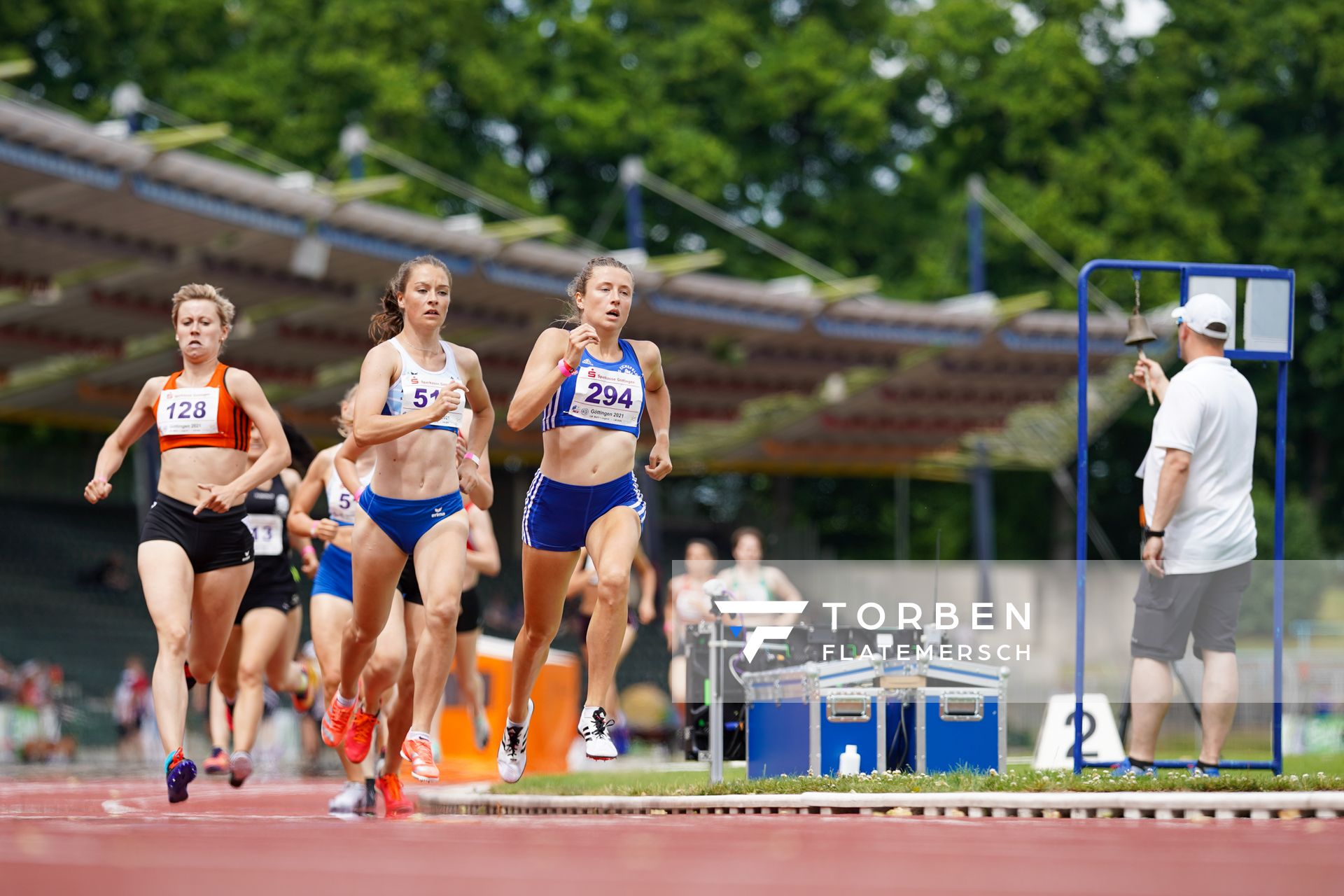 Lea Brandewie (BV Garrel), Carolin Bothe (OTB Osnabrueck), Paulina Wuestefeld (LG Eichsfeld) am 20.06.2021 waehrend den NLV + BLV Landesmeisterschaften im Jahnstadion in Göttingen